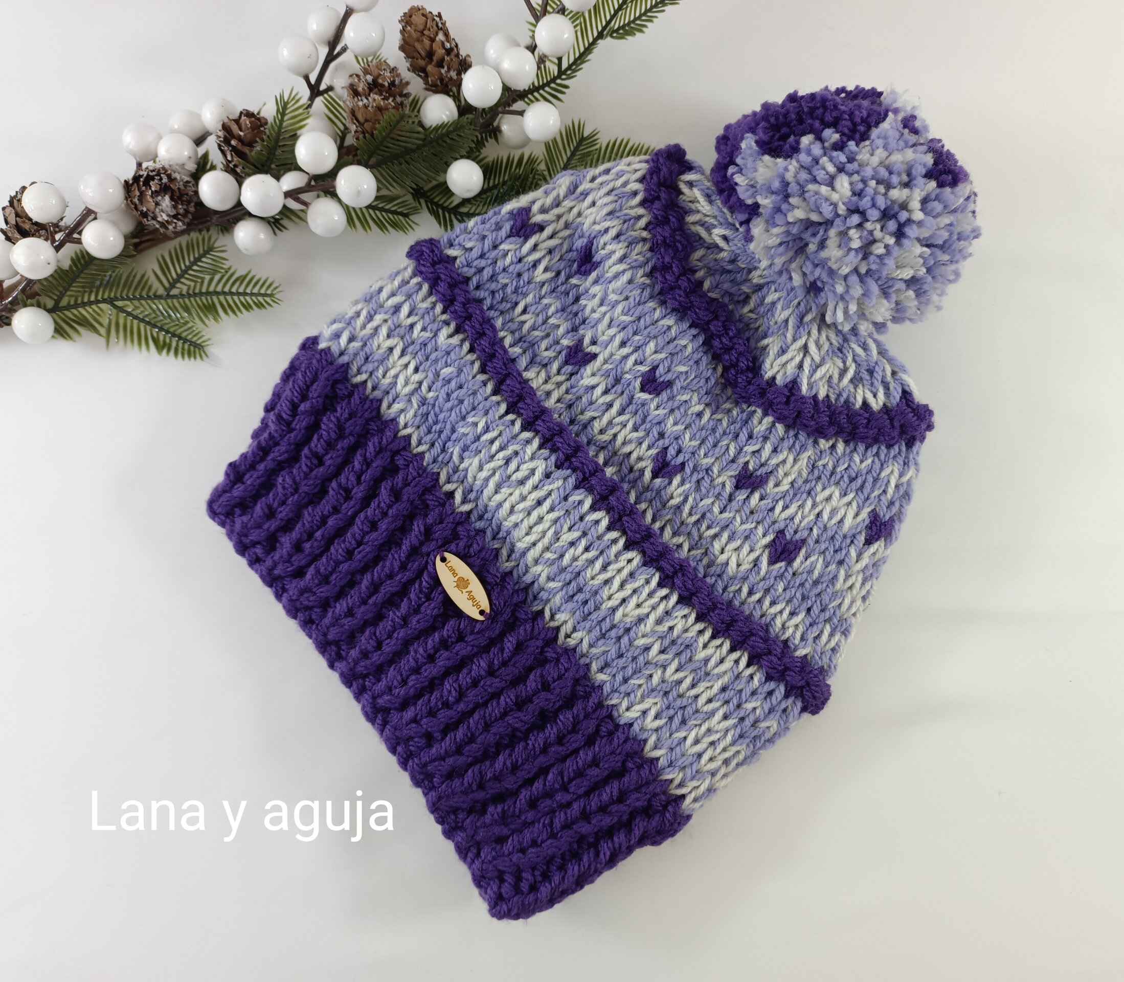 Gorro para mujer, gorro tejido para invierno, gorro lana. VARIOS COLORES. - 4