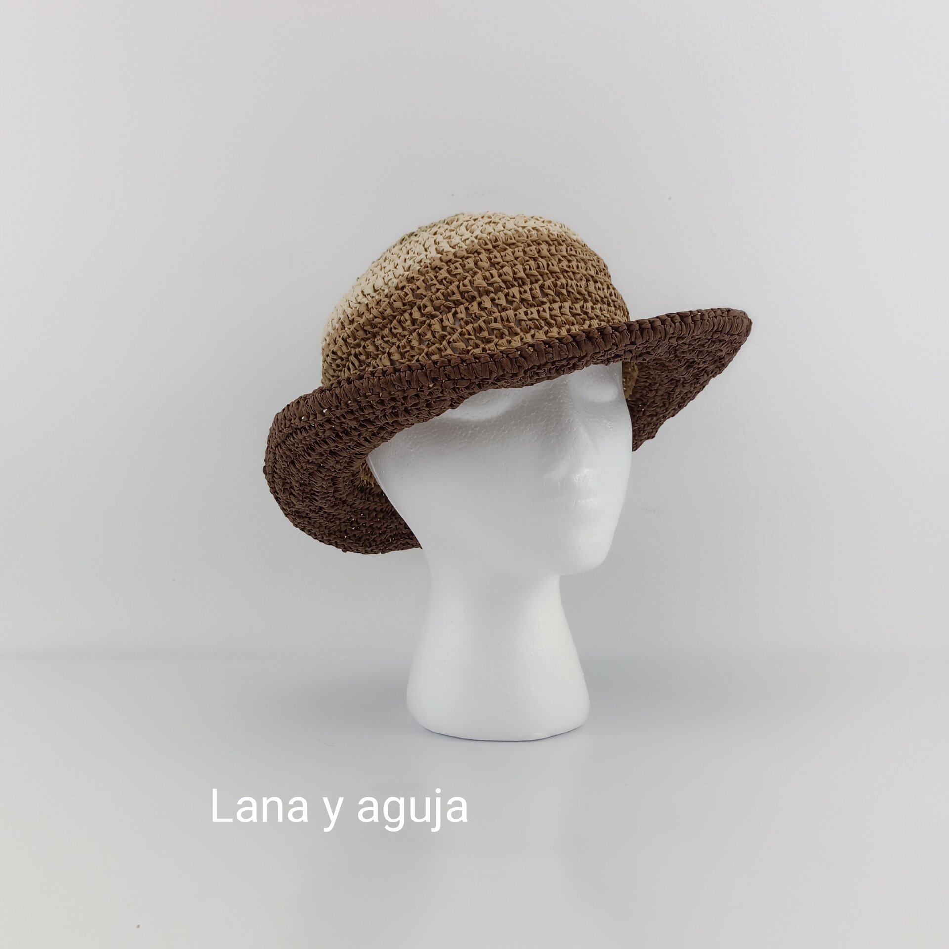 Sombrero de mujer para verano, pamela, sombrero de playa de rafia. - 7