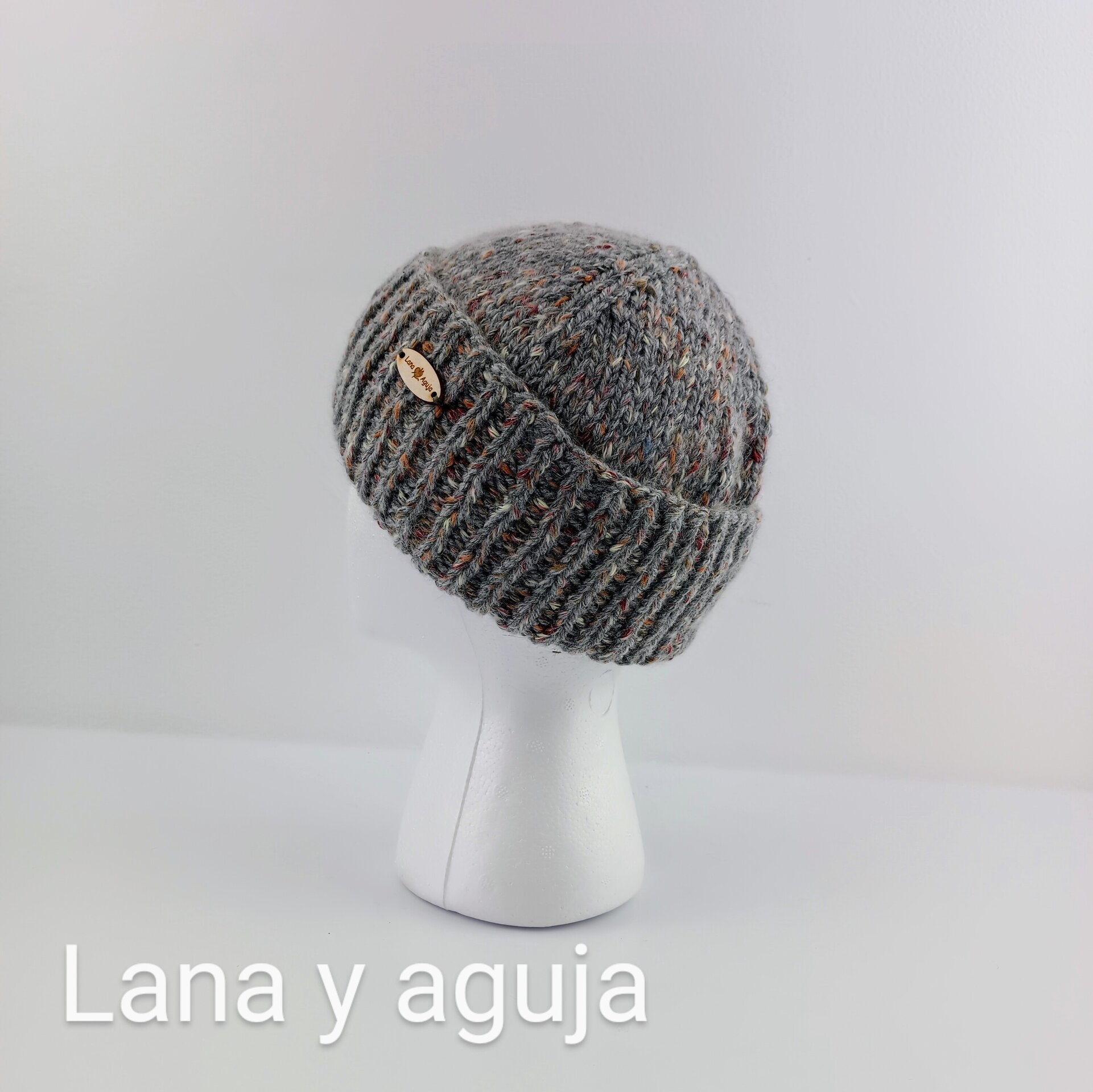 Gorro de lana tejido a mano, unisex, modelo nórdico. VARIOS COLORES - 8