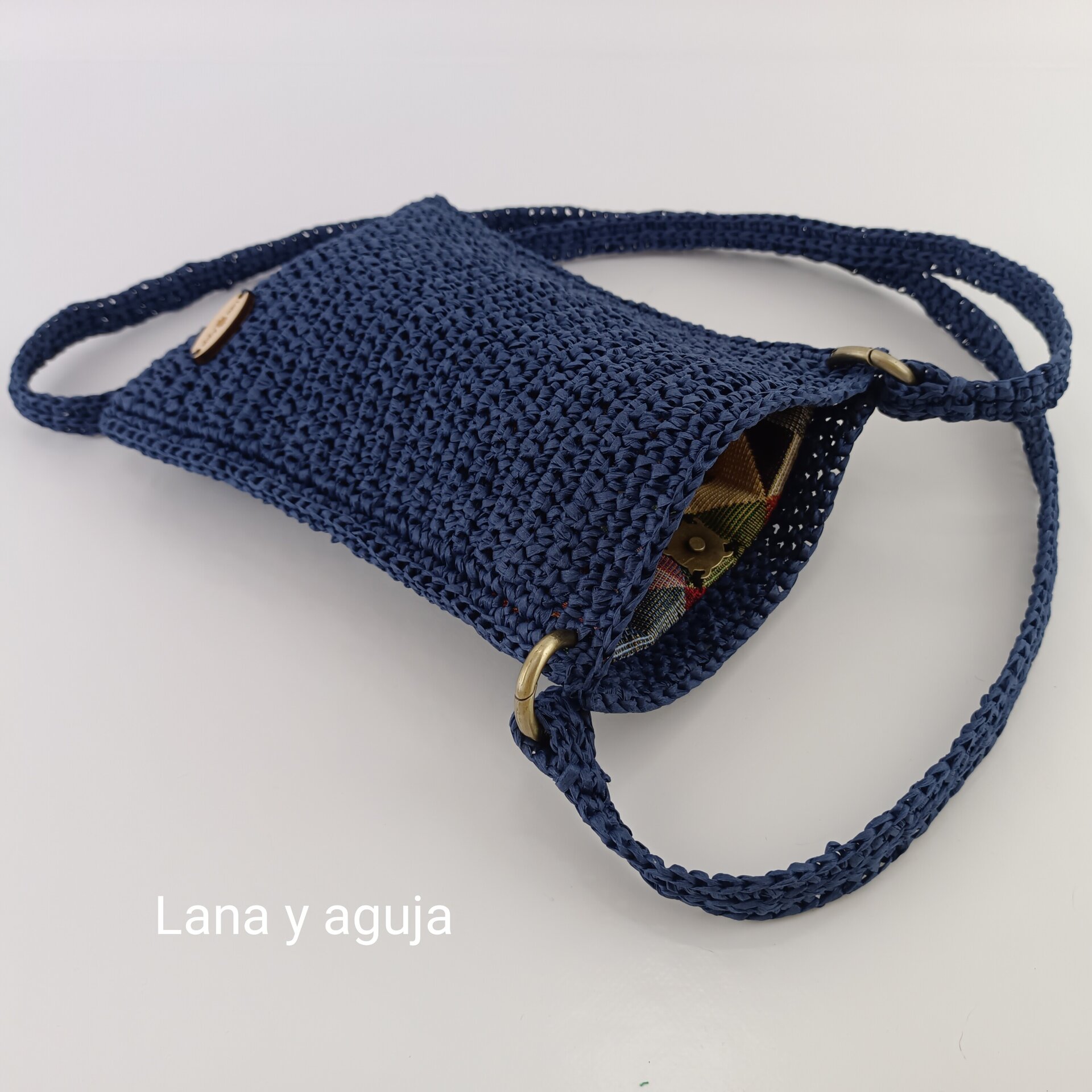 Bolso de crochet, bolso de hombro, tejido a mano, diseño original. - 7
