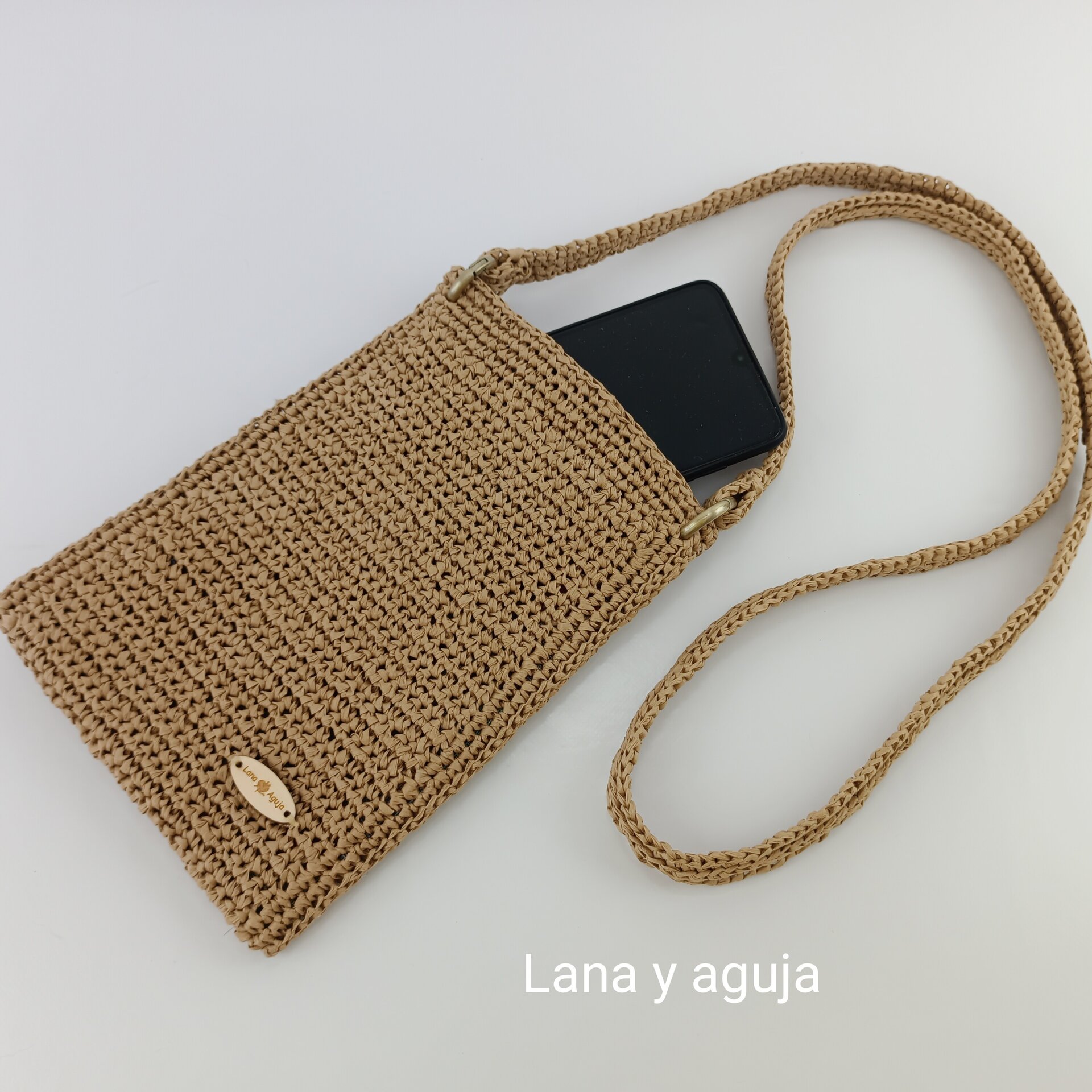 Bolso de crochet, bolso de hombro, tejido a mano, diseño original. - 9
