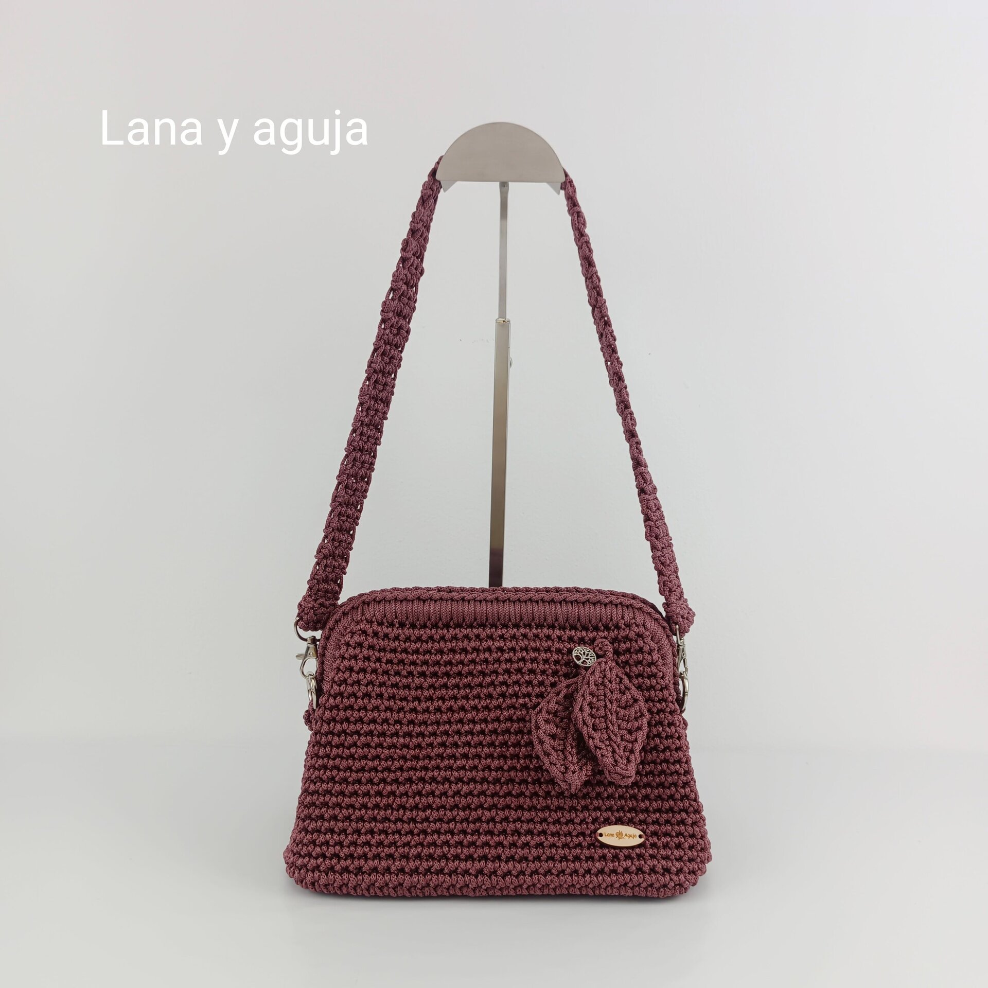 Bolso de crochet, Modelo Noa, tejido a mano, estilo doctor. - 6