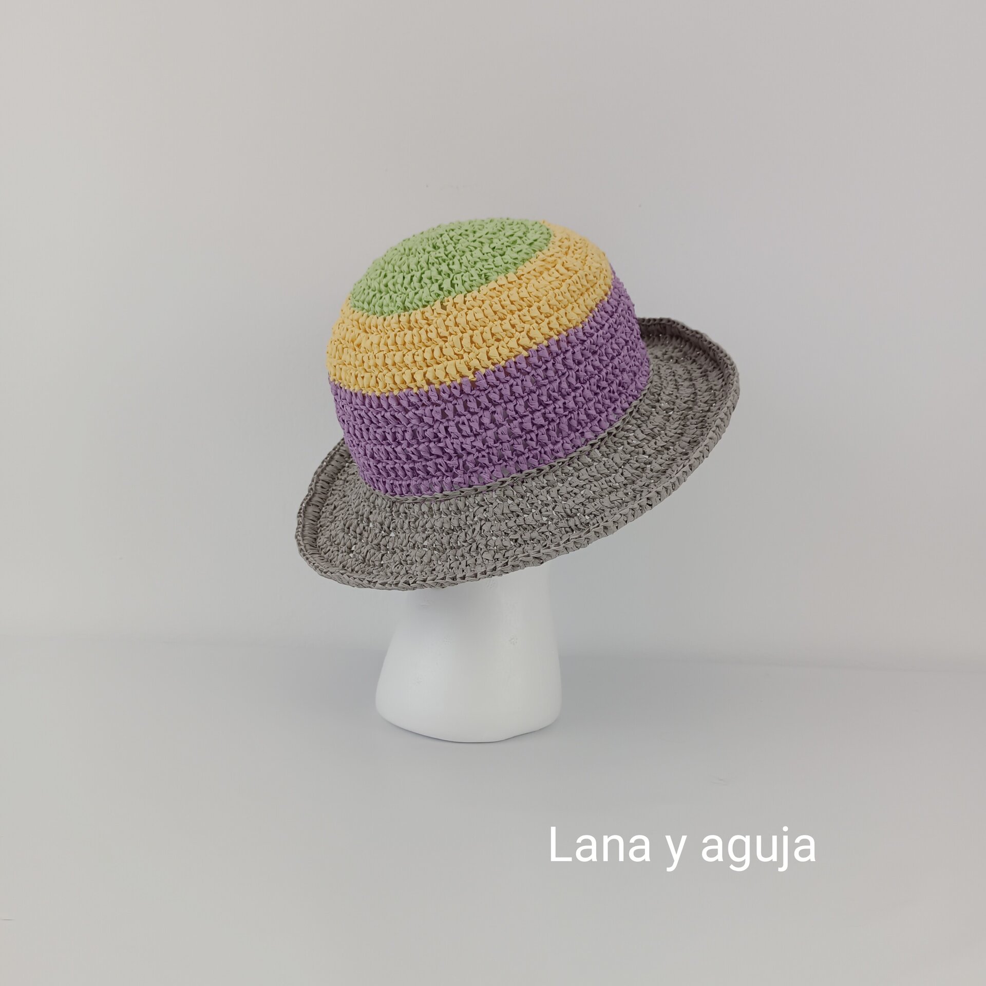 Sombrero de mujer para verano, pamela, sombrero de playa de rafia. - 8