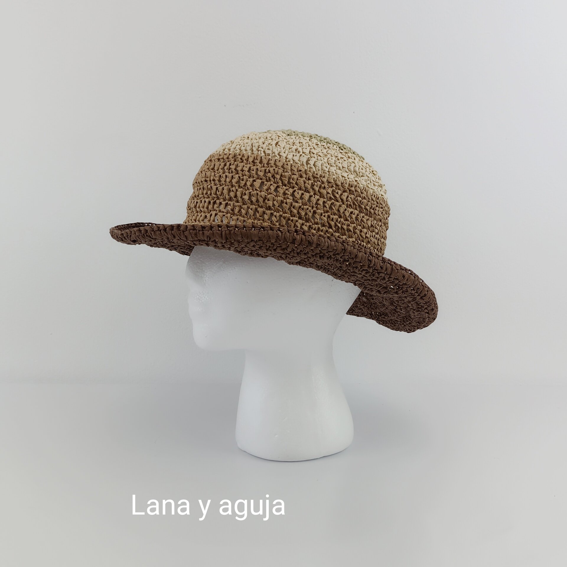 Sombrero de mujer para verano, pamela, sombrero de playa de rafia. - 9