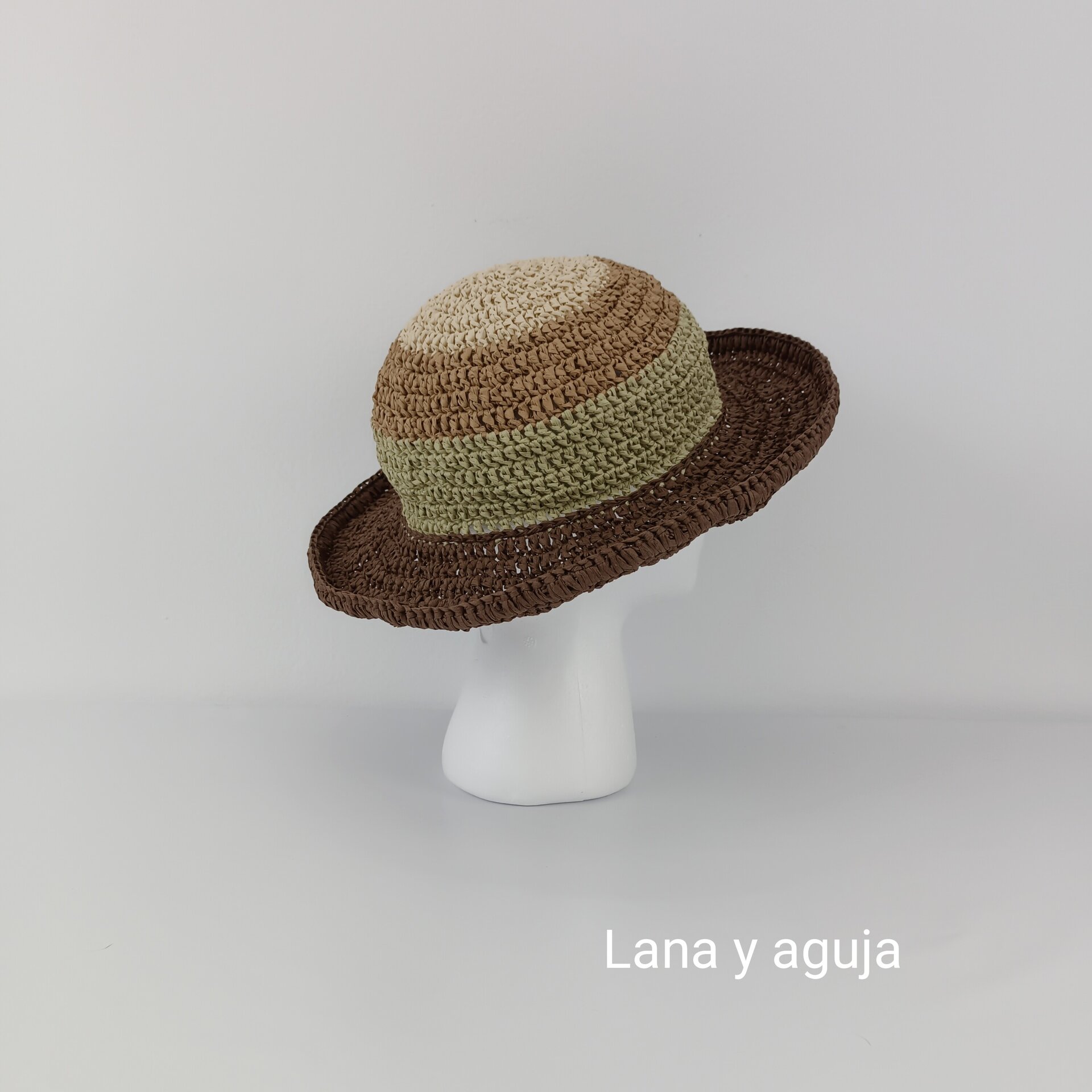 Sombrero de mujer para verano, pamela, sombrero de playa de rafia. - 3