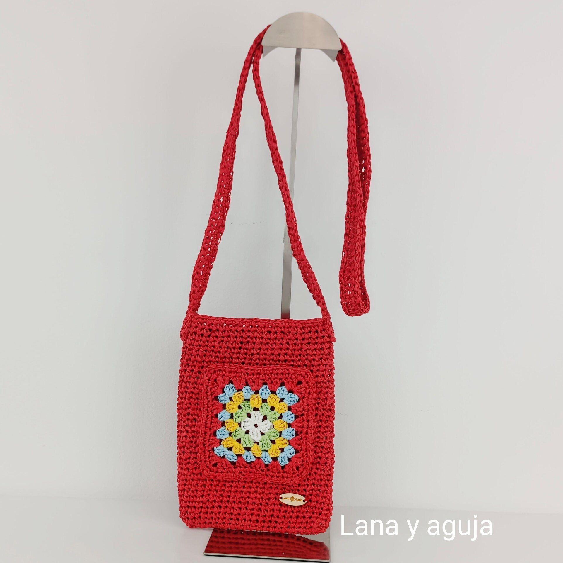 Bolso de crochet, Modelo Gaia, bolso de hombro. - 7
