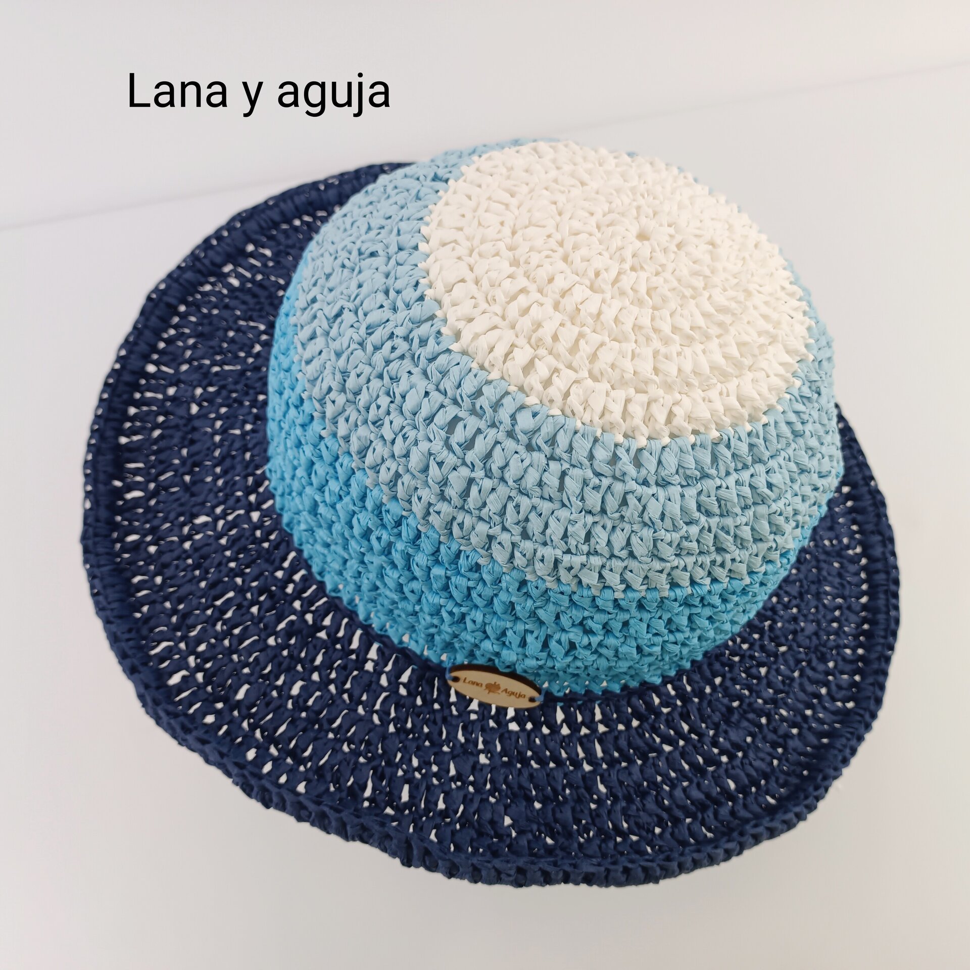 Sombrero de mujer para verano, pamela, sombrero de playa de rafia. - 5