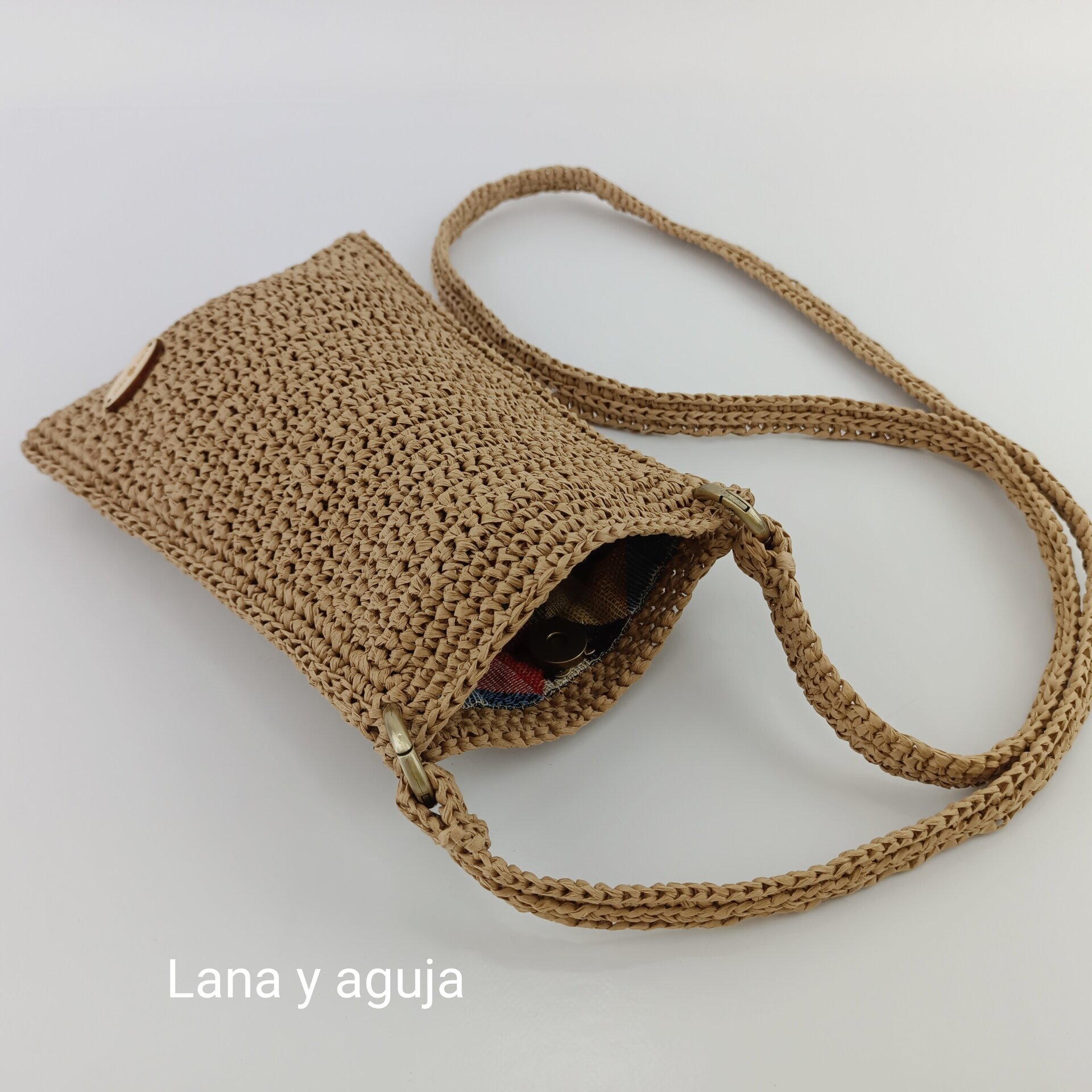 Bolso de crochet, bolso de hombro, tejido a mano, diseño original. - 10