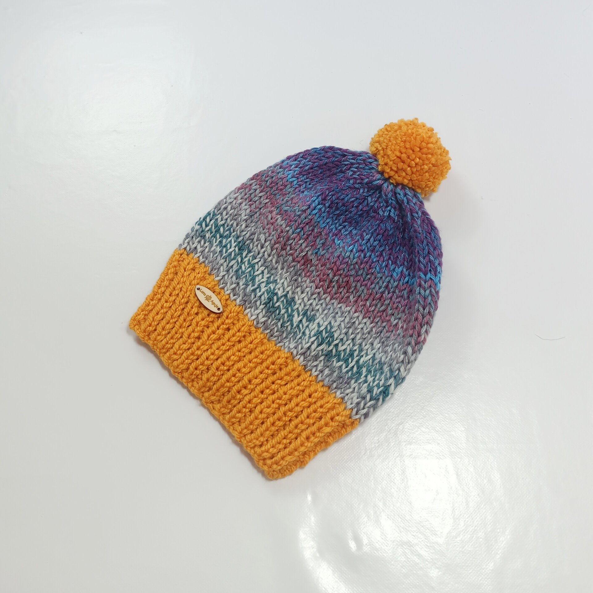 Gorro tejido invierno, gorro de lana largo, gorro mujer. - 9