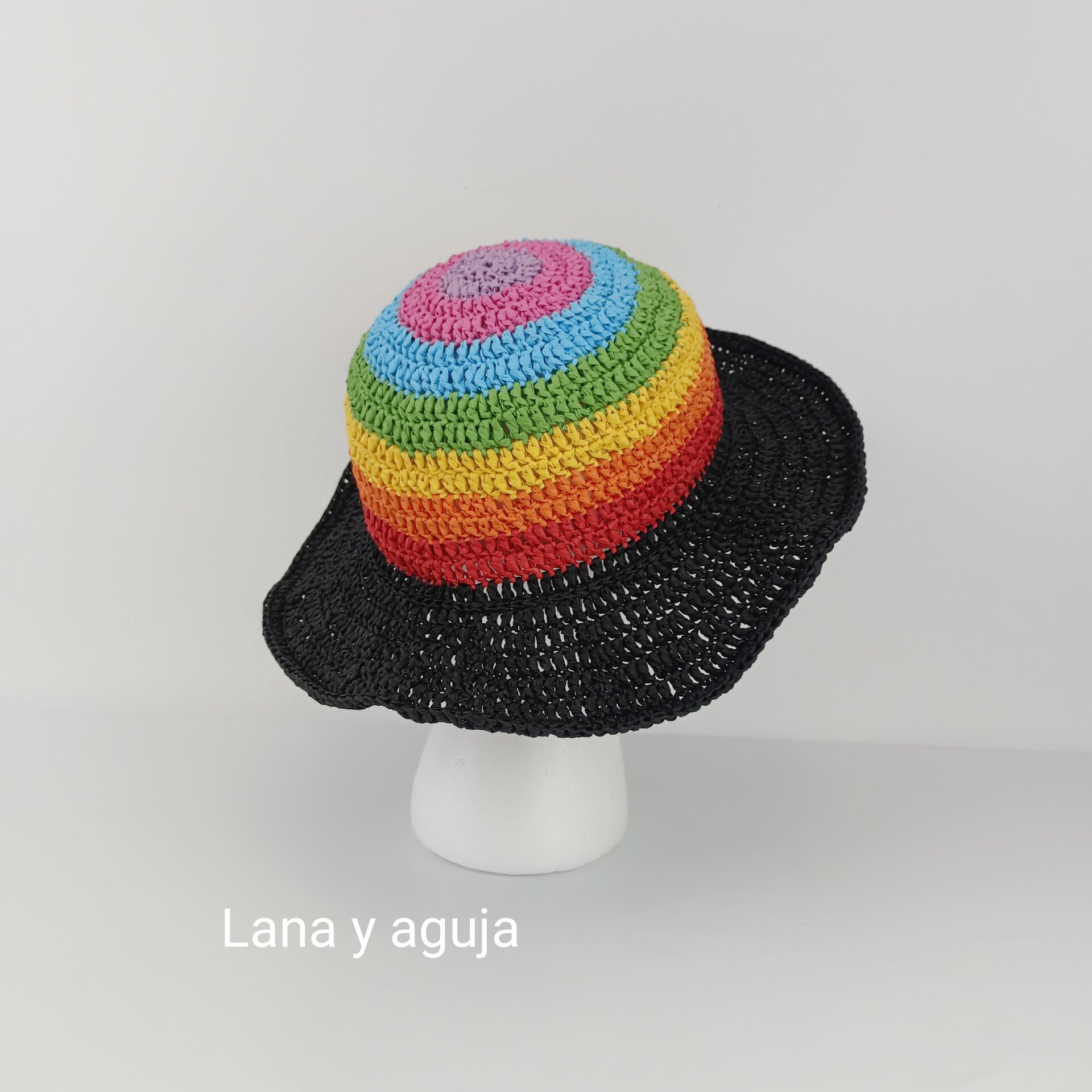 Sombrero de mujer para verano, pamela, sombrero de playa de rafia. - 12