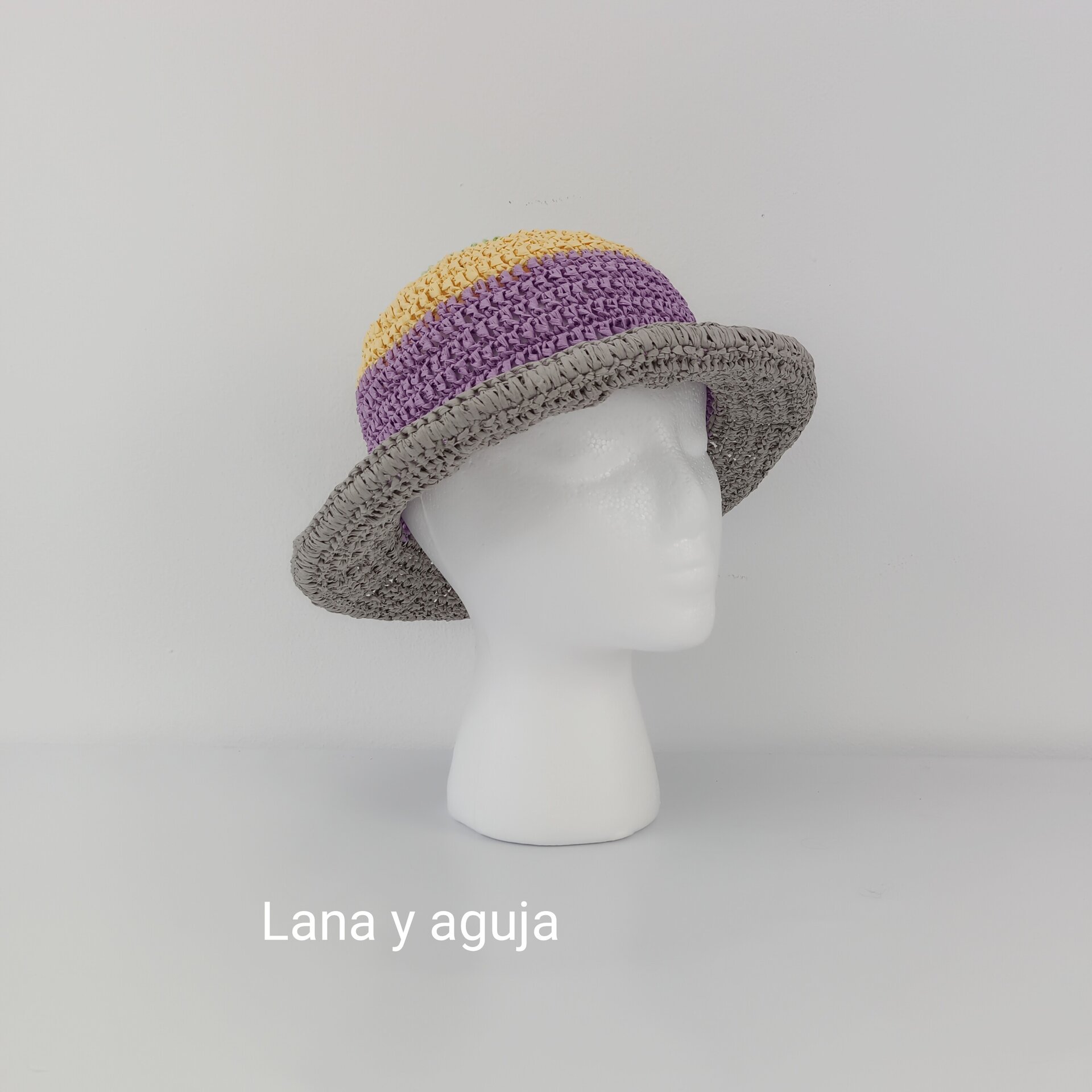 Sombrero de mujer para verano, pamela, sombrero de playa de rafia. - 6
