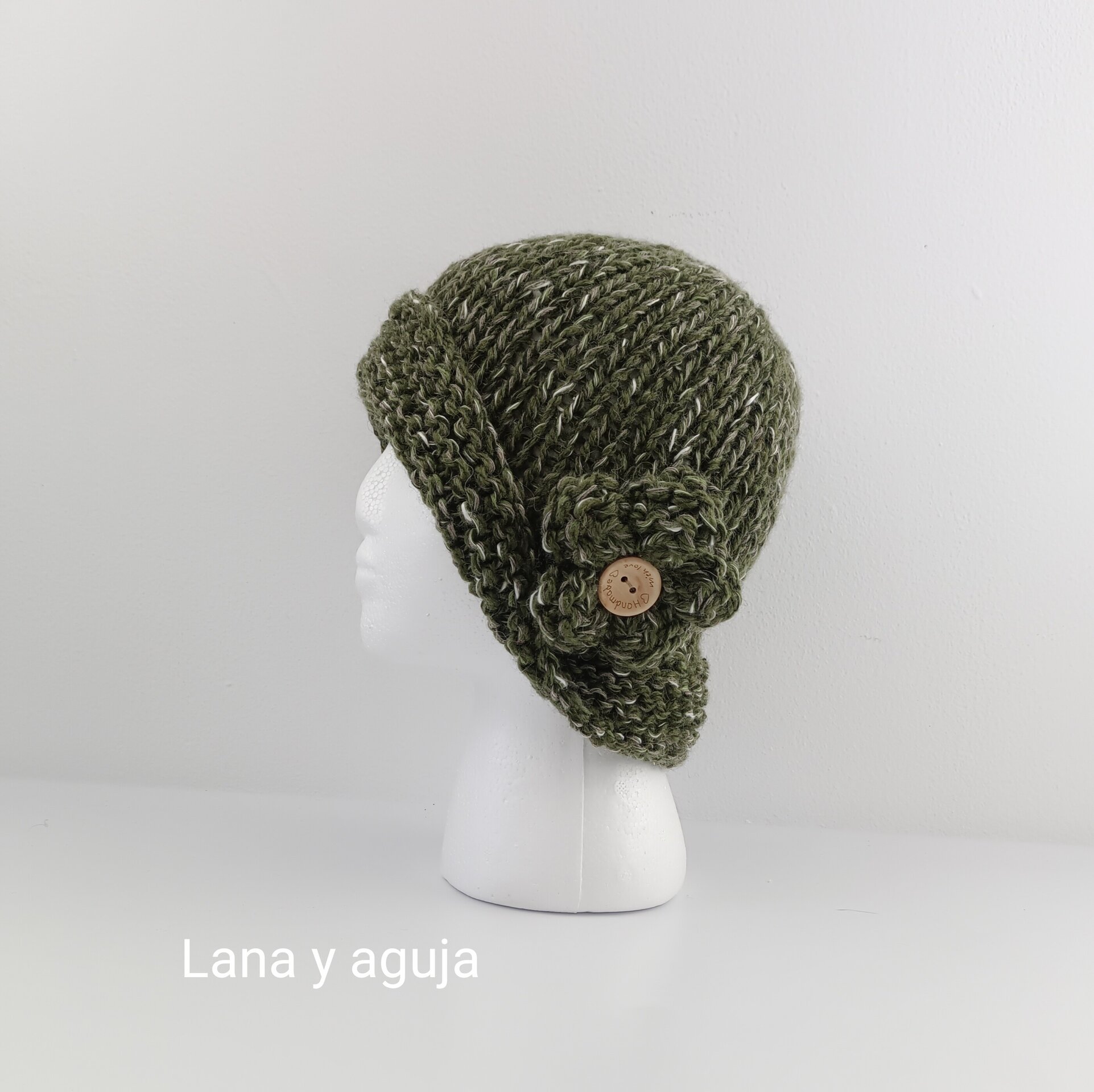Gorro de lana, estilo años 20, sombrero tejido, gorro invierno. - 7