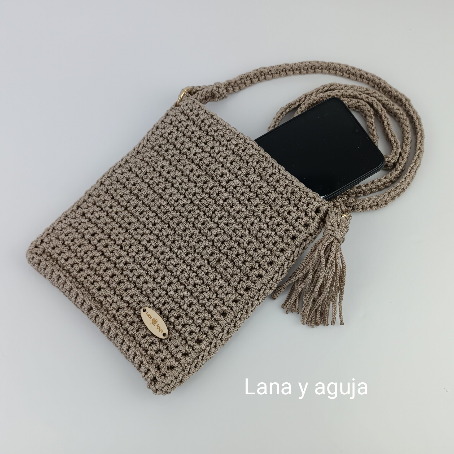 Bolso de crochet, Modelo Catalina, Mini bolso. - 3