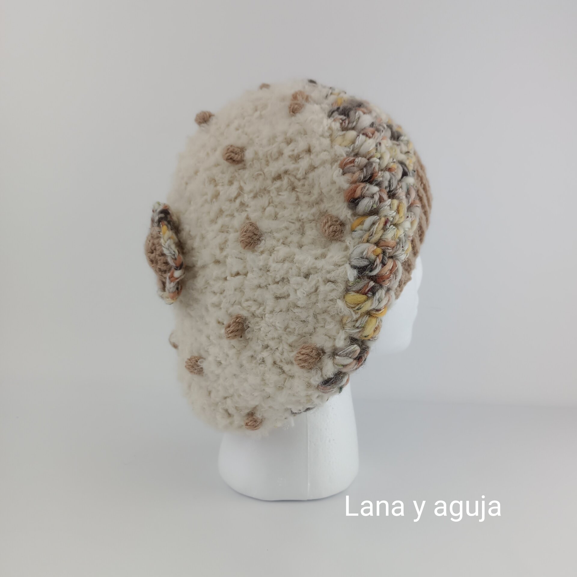 Gorro holgado, boina suelta, tejido a mano en crochet - 4
