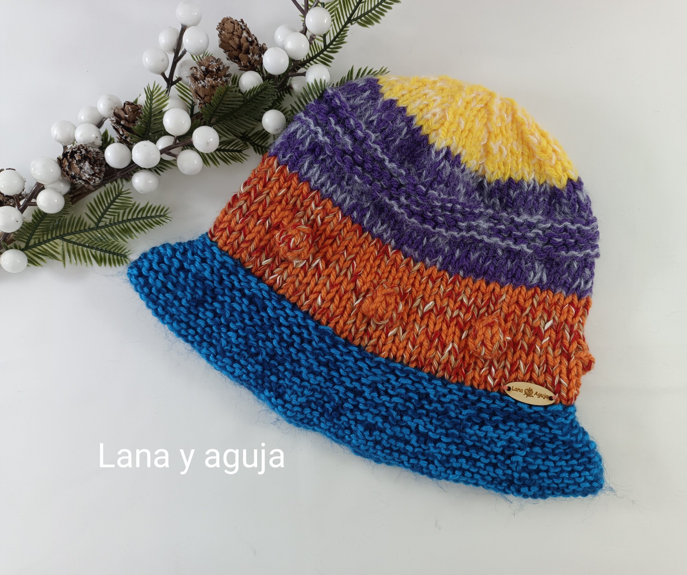 Gorro de lana, sombrero pescador, gorro multicolor. VARIOS COLORES - 11