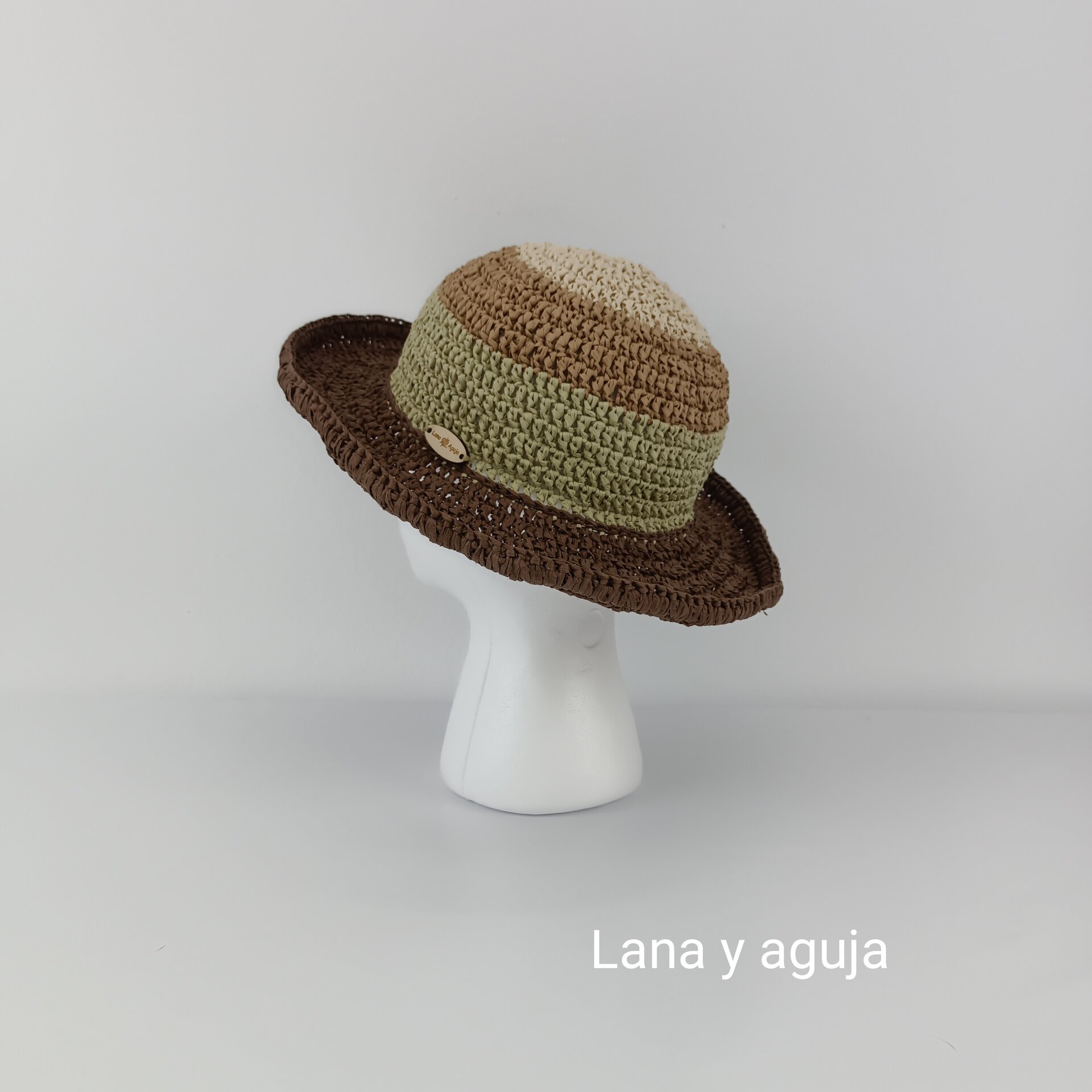 Sombrero de mujer para verano, pamela, sombrero de playa de rafia. - 4