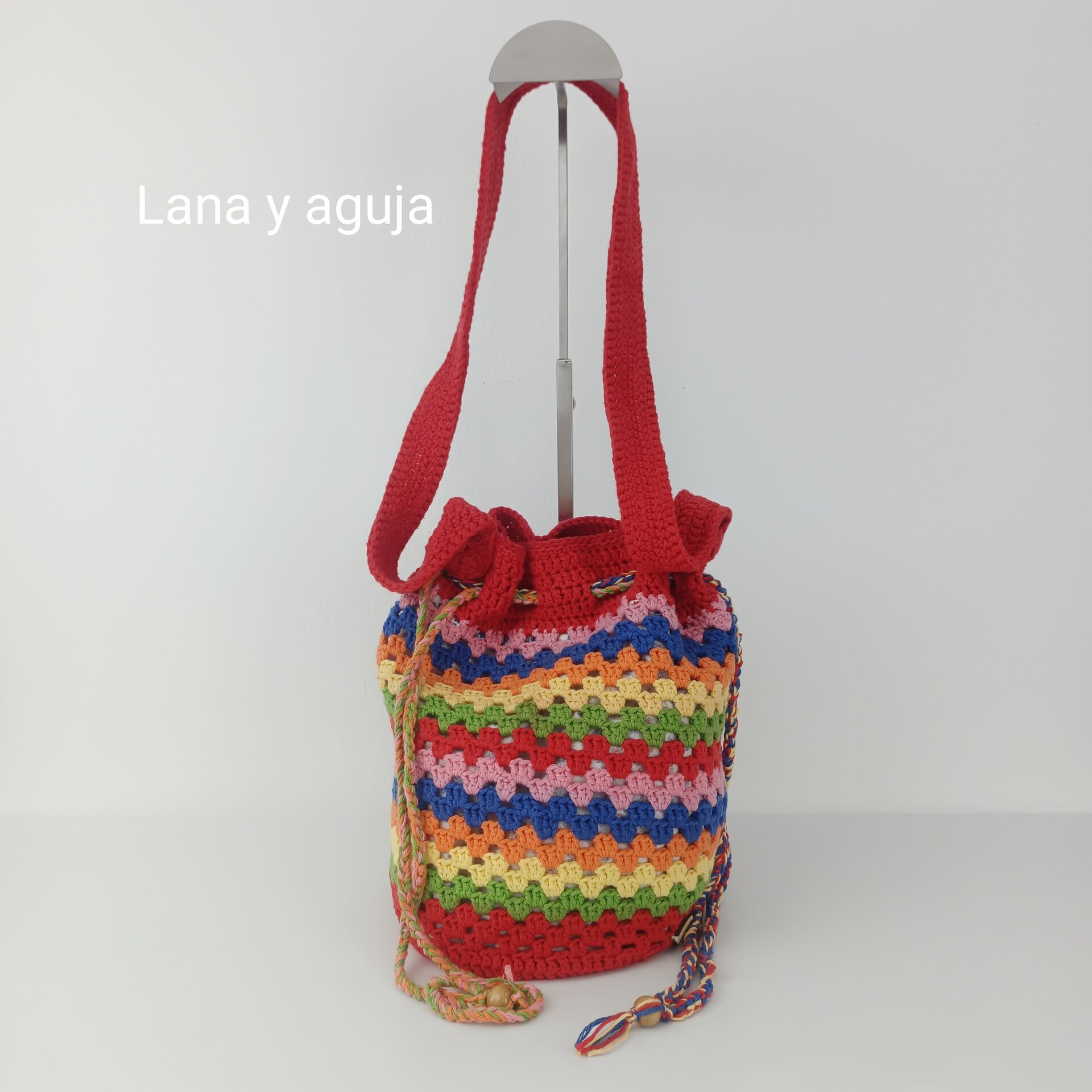 Bolso de crochet, bolso de hombro, tejido a mano. VARIOS COLORES - 2