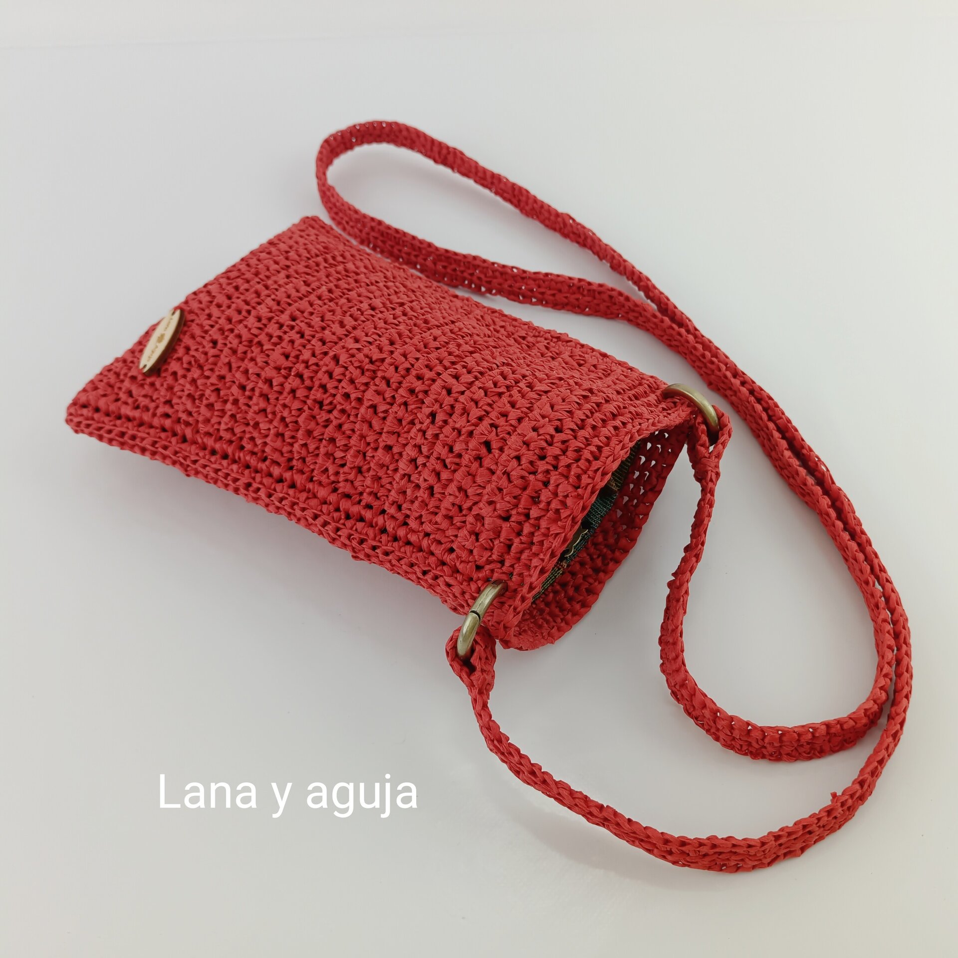 Bolso de crochet, bolso de hombro, tejido a mano, diseño original. - 4