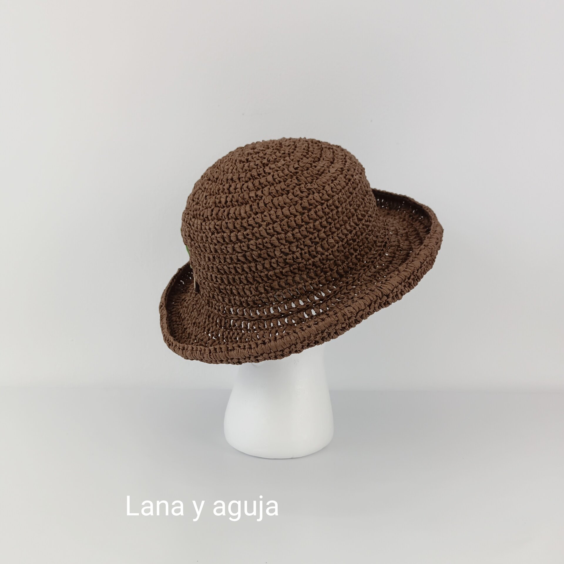 Sombrero de mujer para verano, pamela, sombrero de playa de rafia. - 8