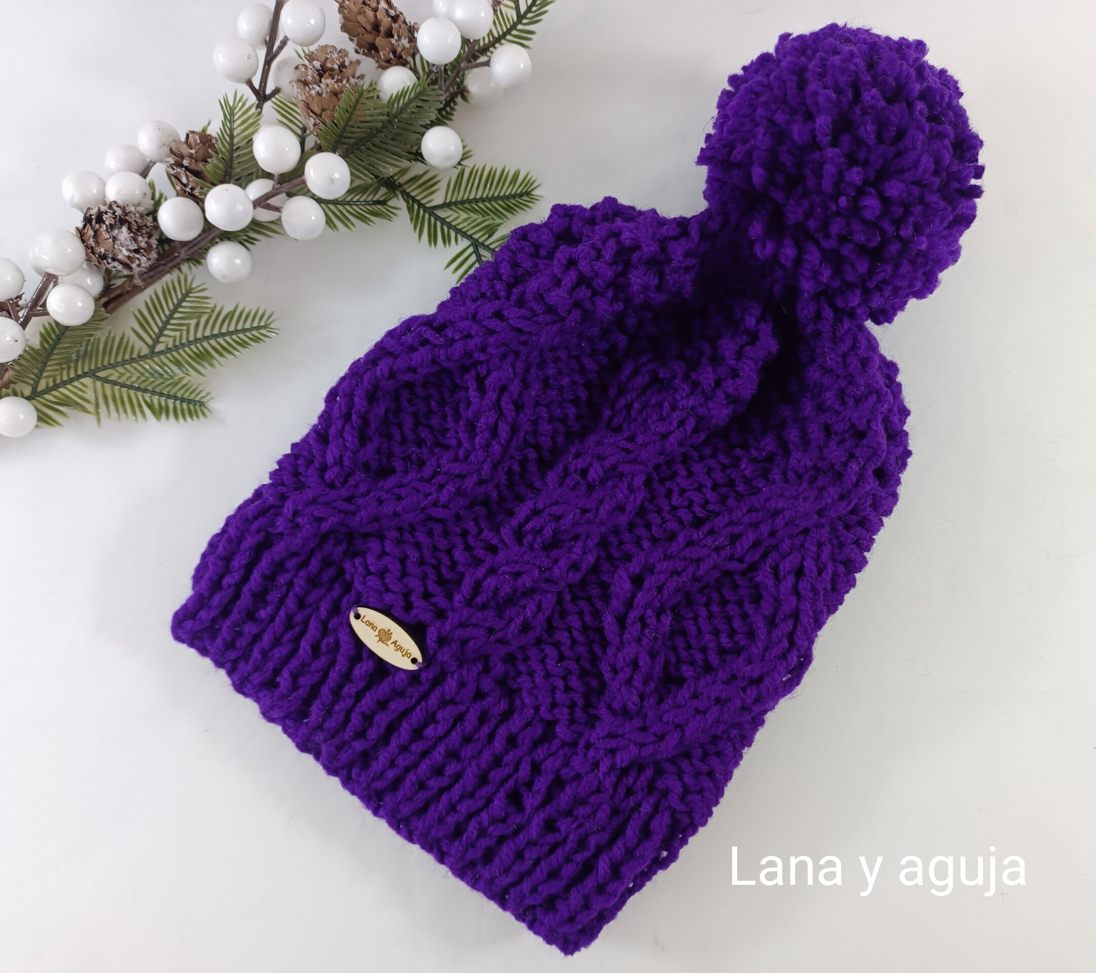 Gorro para mujer, gorro tejido para invierno, gorro nieve, VARIOS COLORES. - 9