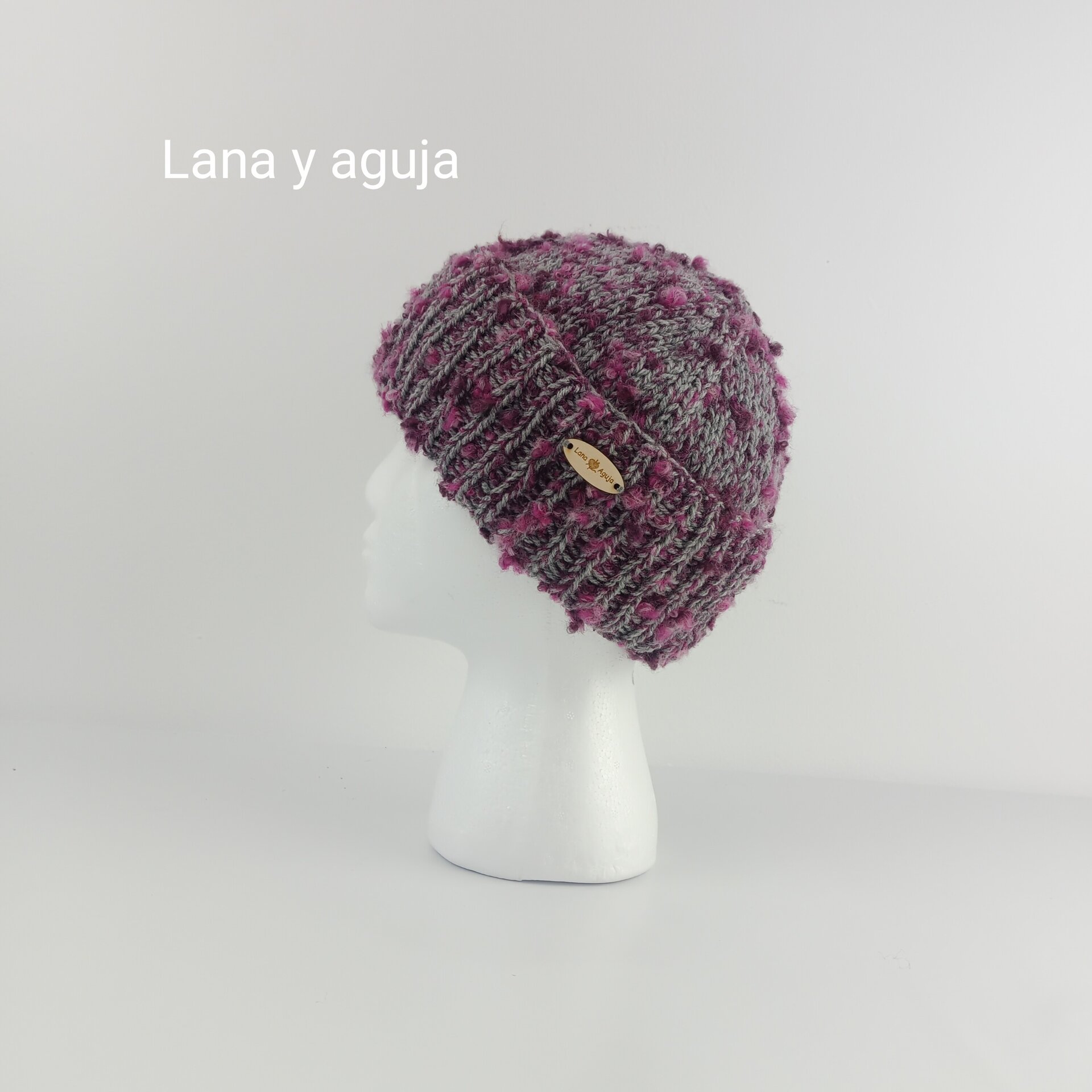 Gorro de lana tejido a mano, unisex, modelo nórdico. VARIOS COLORES - 9