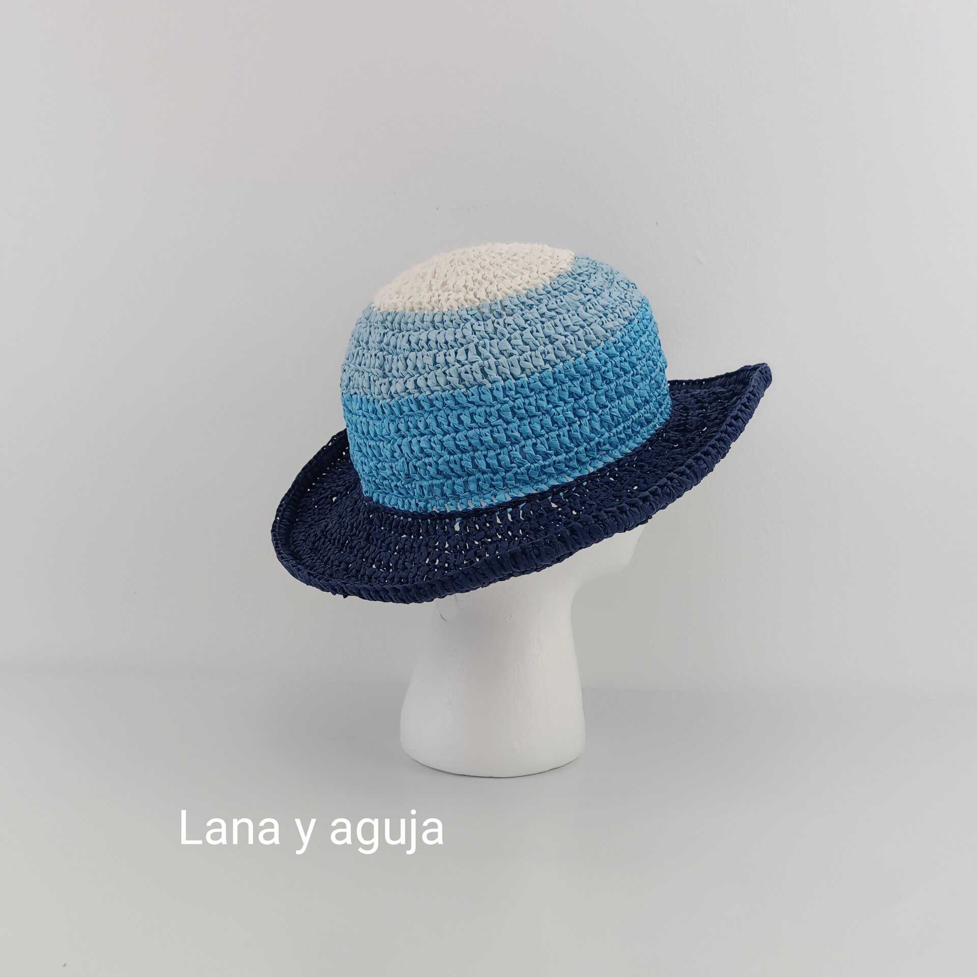 Sombrero de mujer para verano, pamela, sombrero de playa de rafia. - 3
