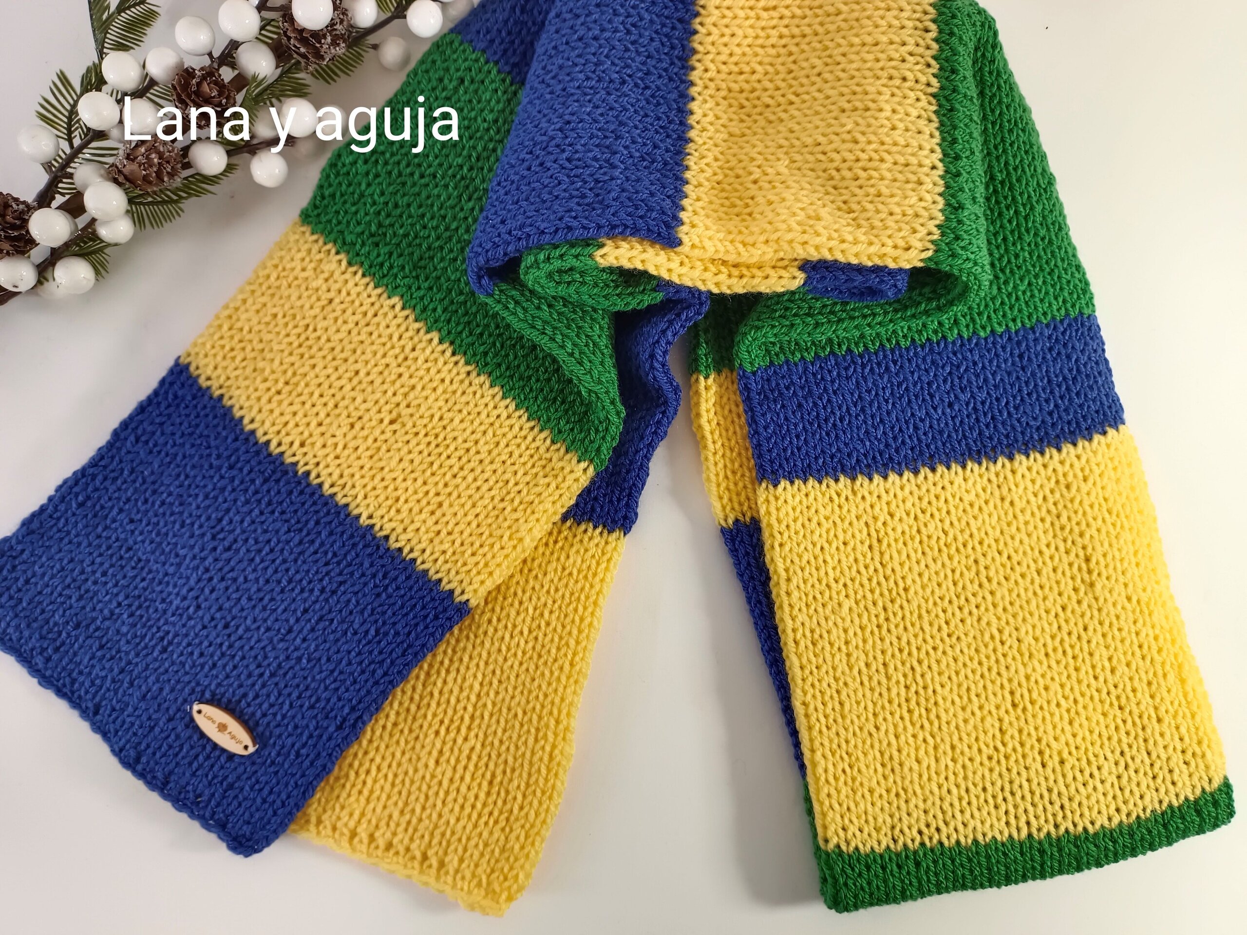 Bufanda de lana, tejido doble, suave. VARIOS COLORES - 7