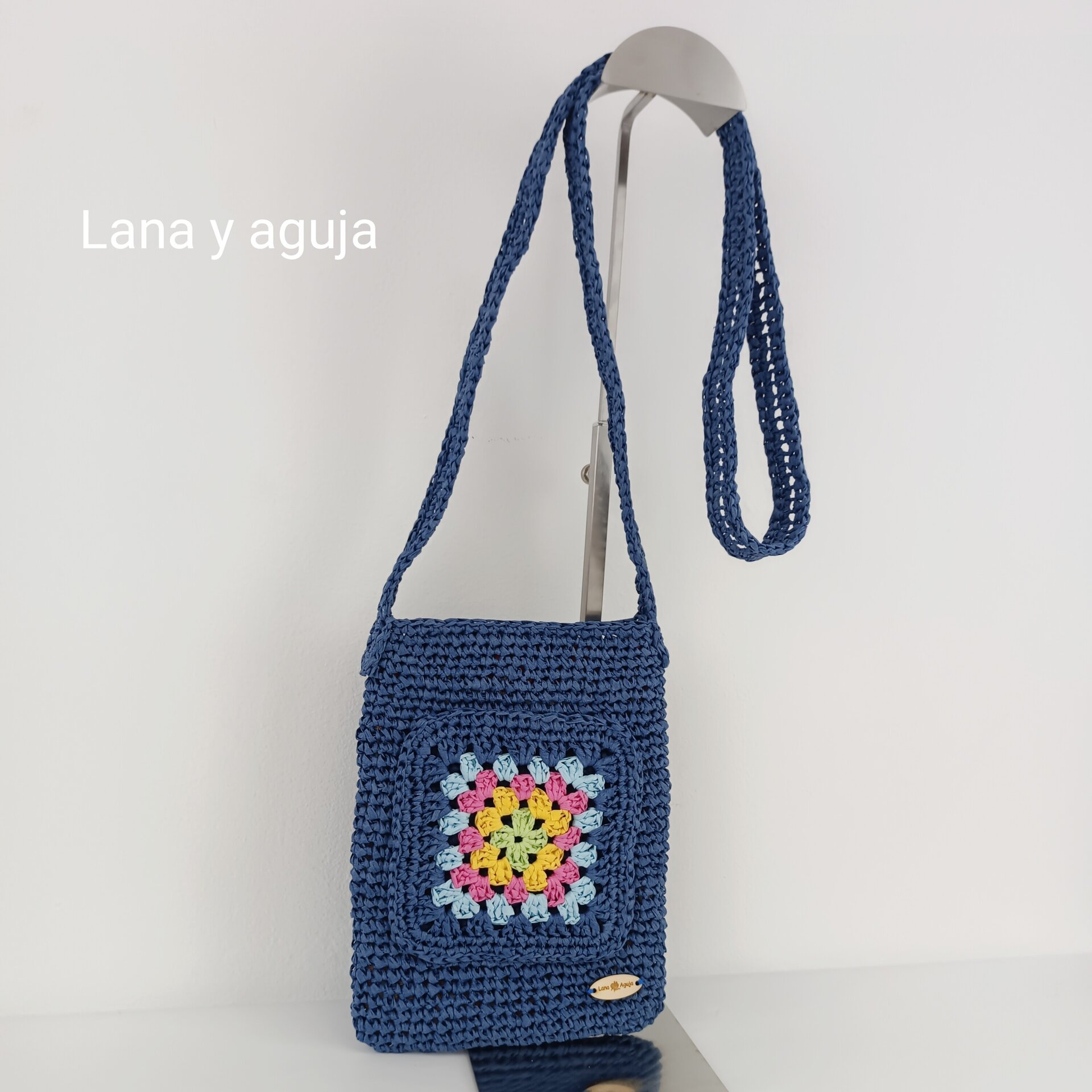 Bolso de crochet, bolso de hombro, tejido a mano, diseño original. - 2