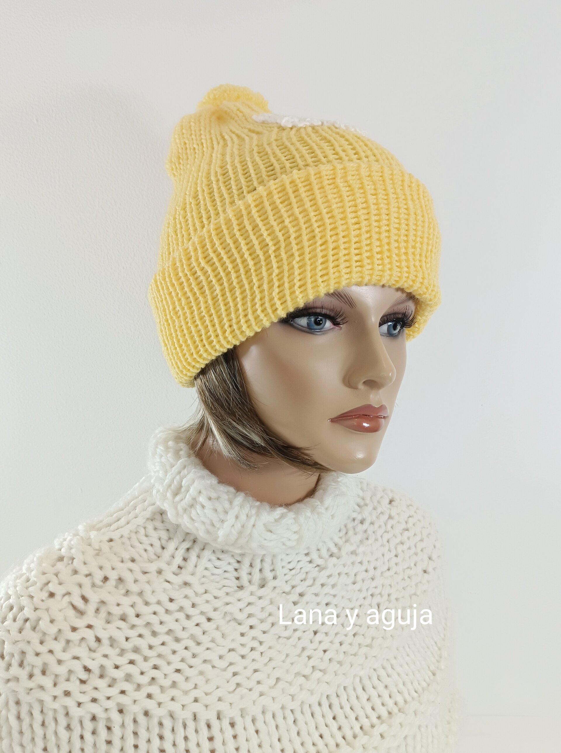 Gorro de lana largo, unisex, copo de nieve. VARIOS COLORES - 13