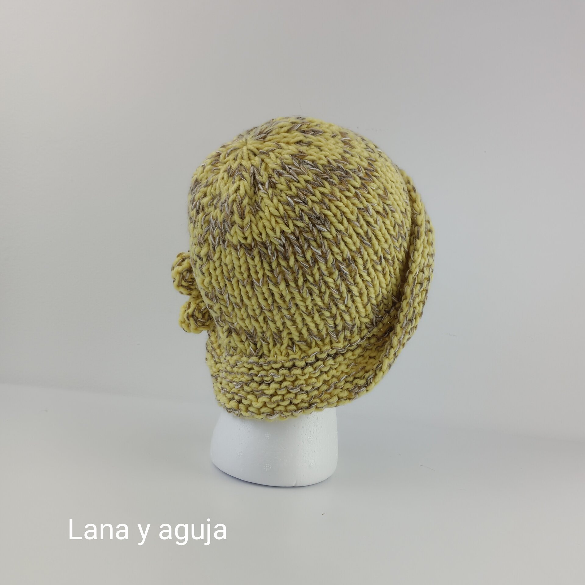 Gorro de lana, estilo años 20, sombrero tejido, gorro invierno. - 4