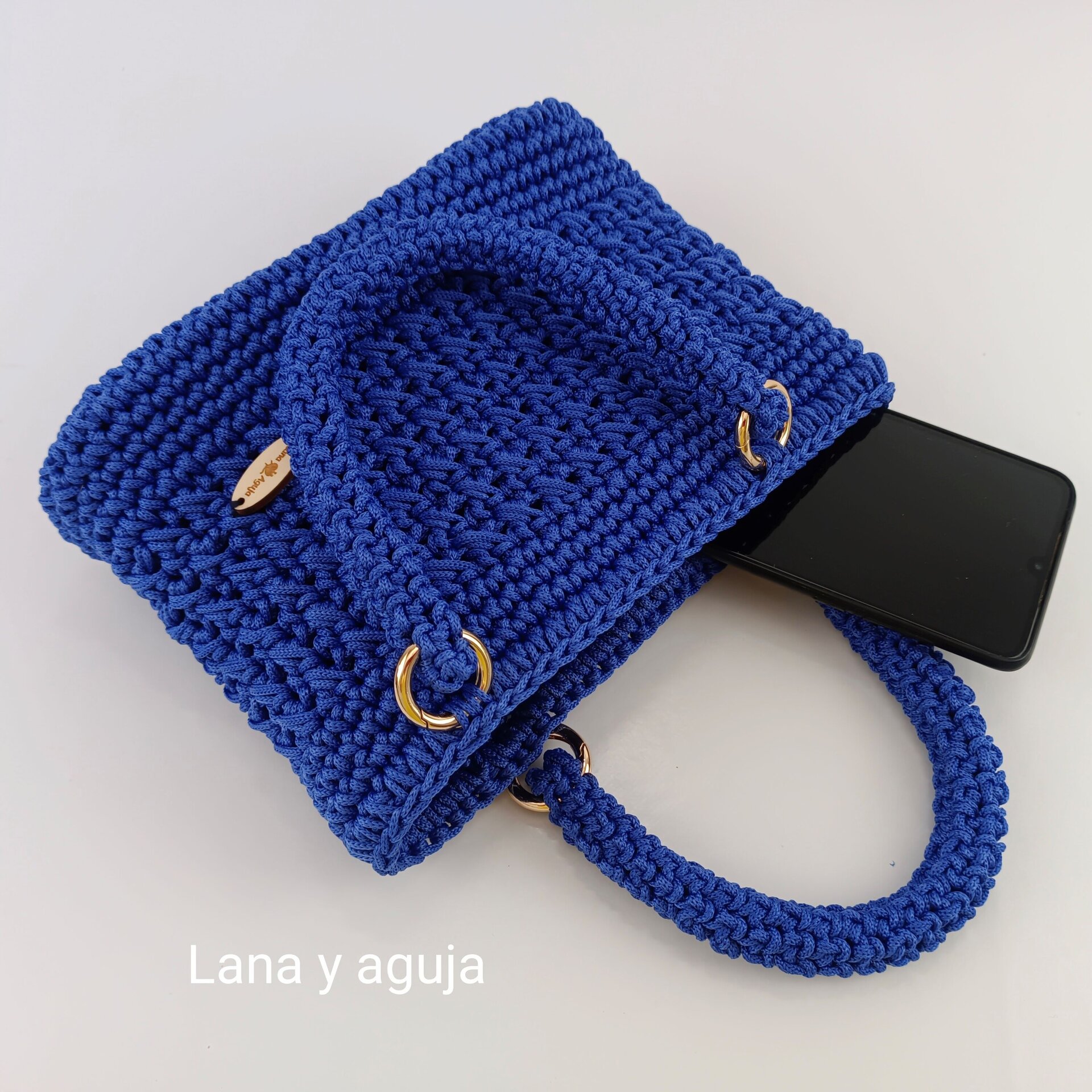 Bolso modelo Valentina, tejido a mano, Mini bolso. - 12