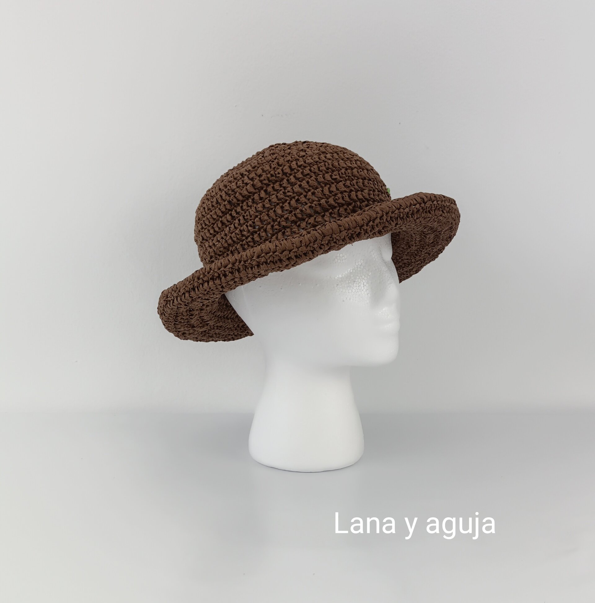 Sombrero de mujer para verano, pamela, sombrero de playa de rafia. - 7