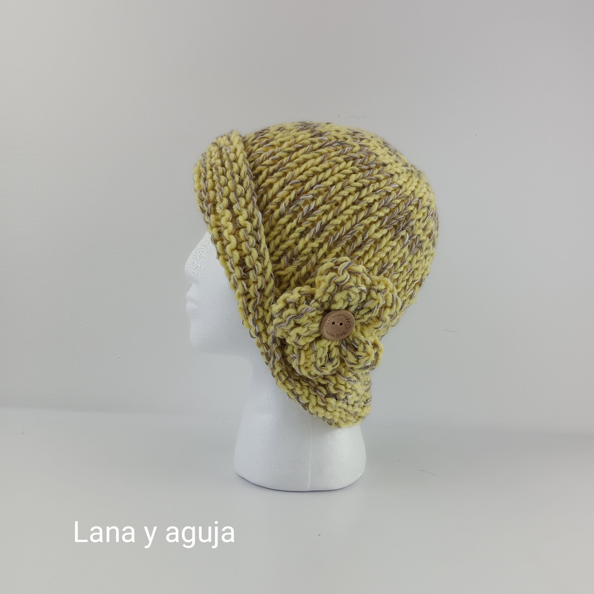 Gorro de lana, estilo años 20, sombrero tejido, gorro invierno. - 3
