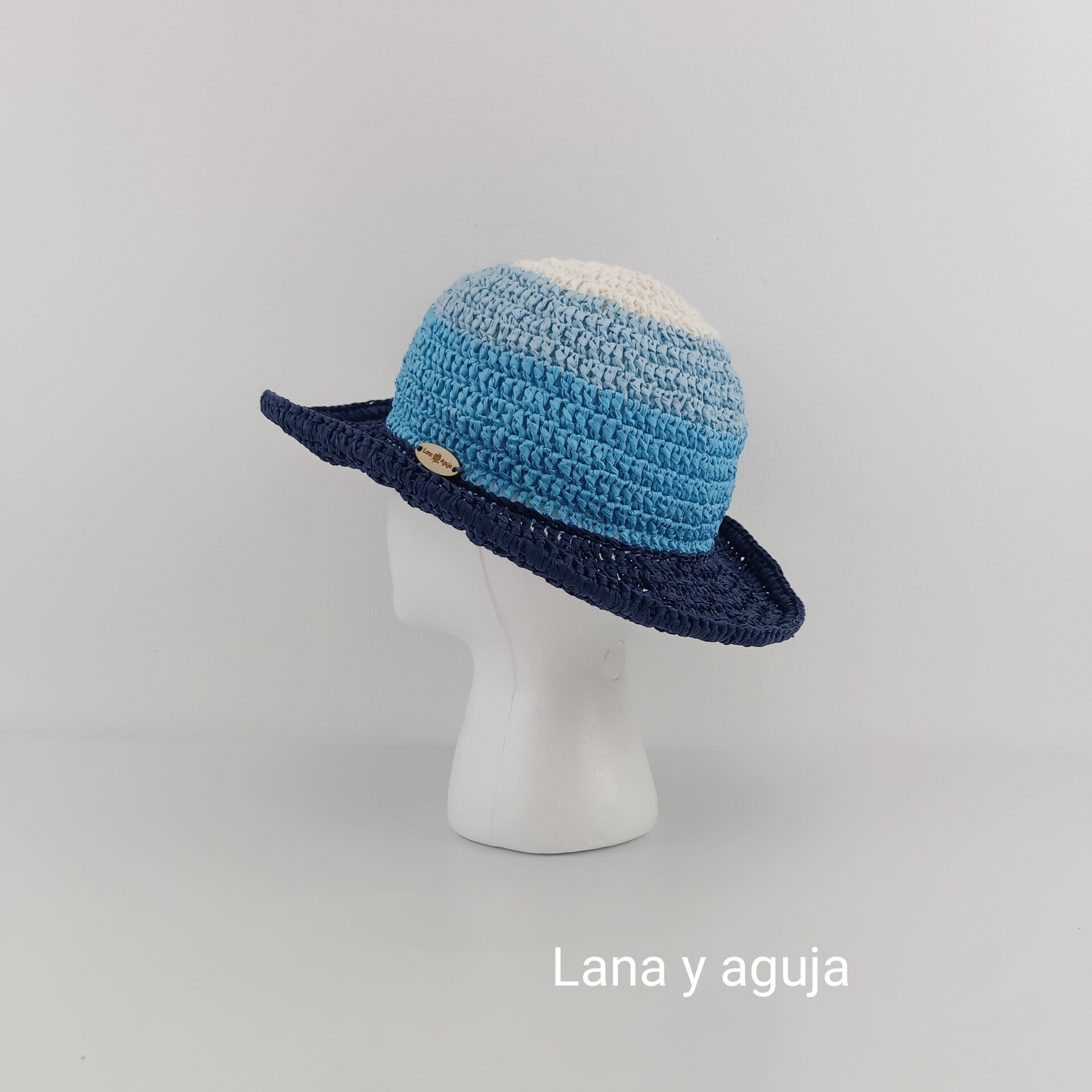 Sombrero de mujer para verano, pamela, sombrero de playa de rafia. - 2