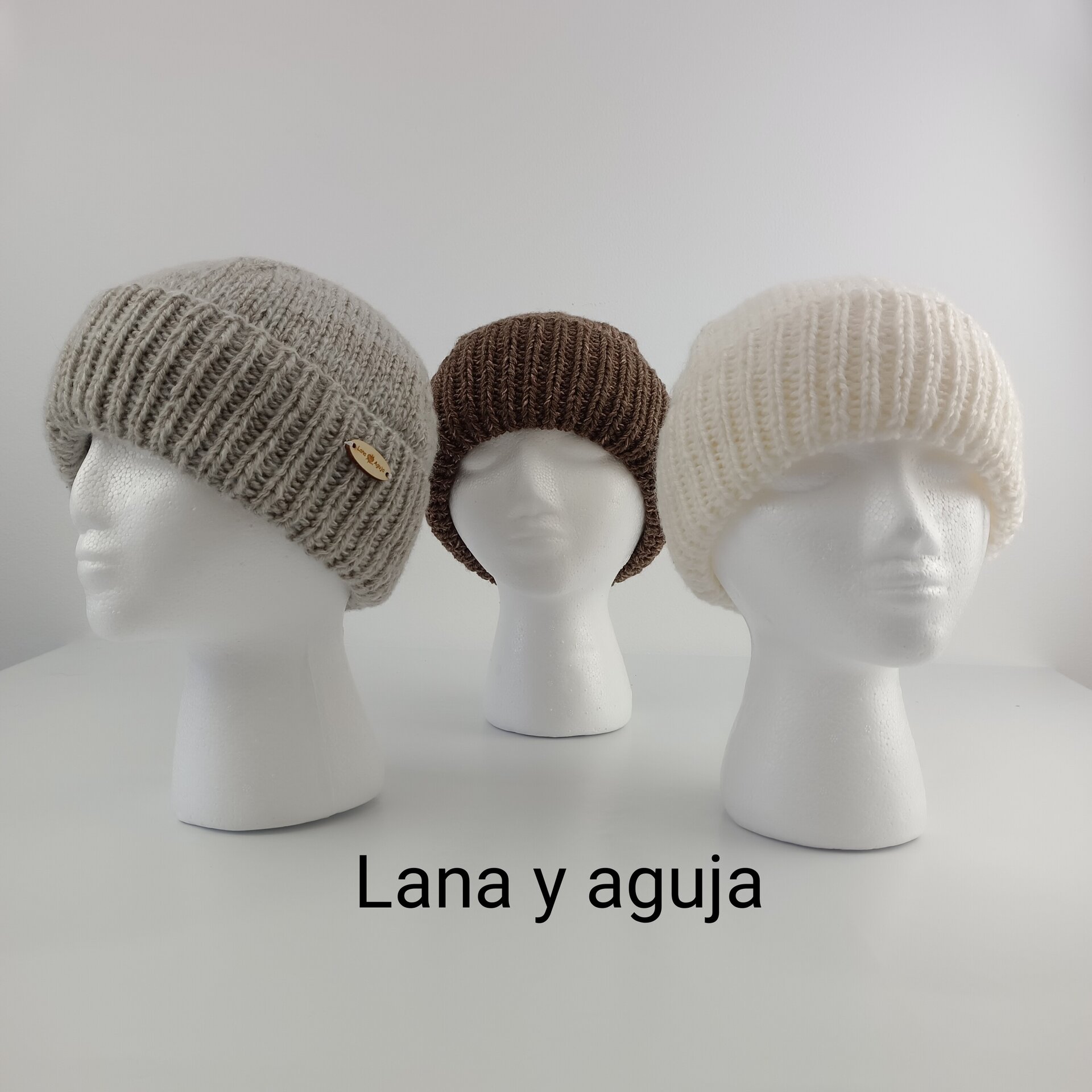 Gorro de lana tejido a mano, unisex, modelo nórdico. VARIOS COLORES - 11