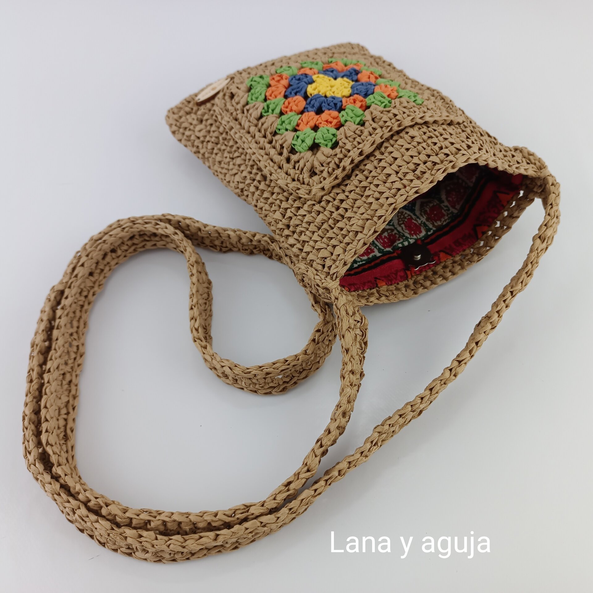 Bolso de crochet, bolso de hombro, tejido a mano, diseño original. - 11