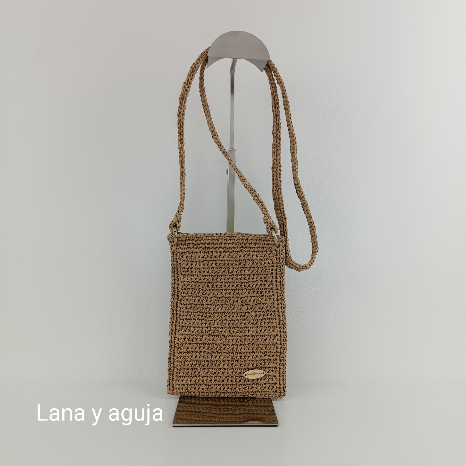 Bolso de crochet, bolso de hombro, tejido a mano, diseño original. - 8