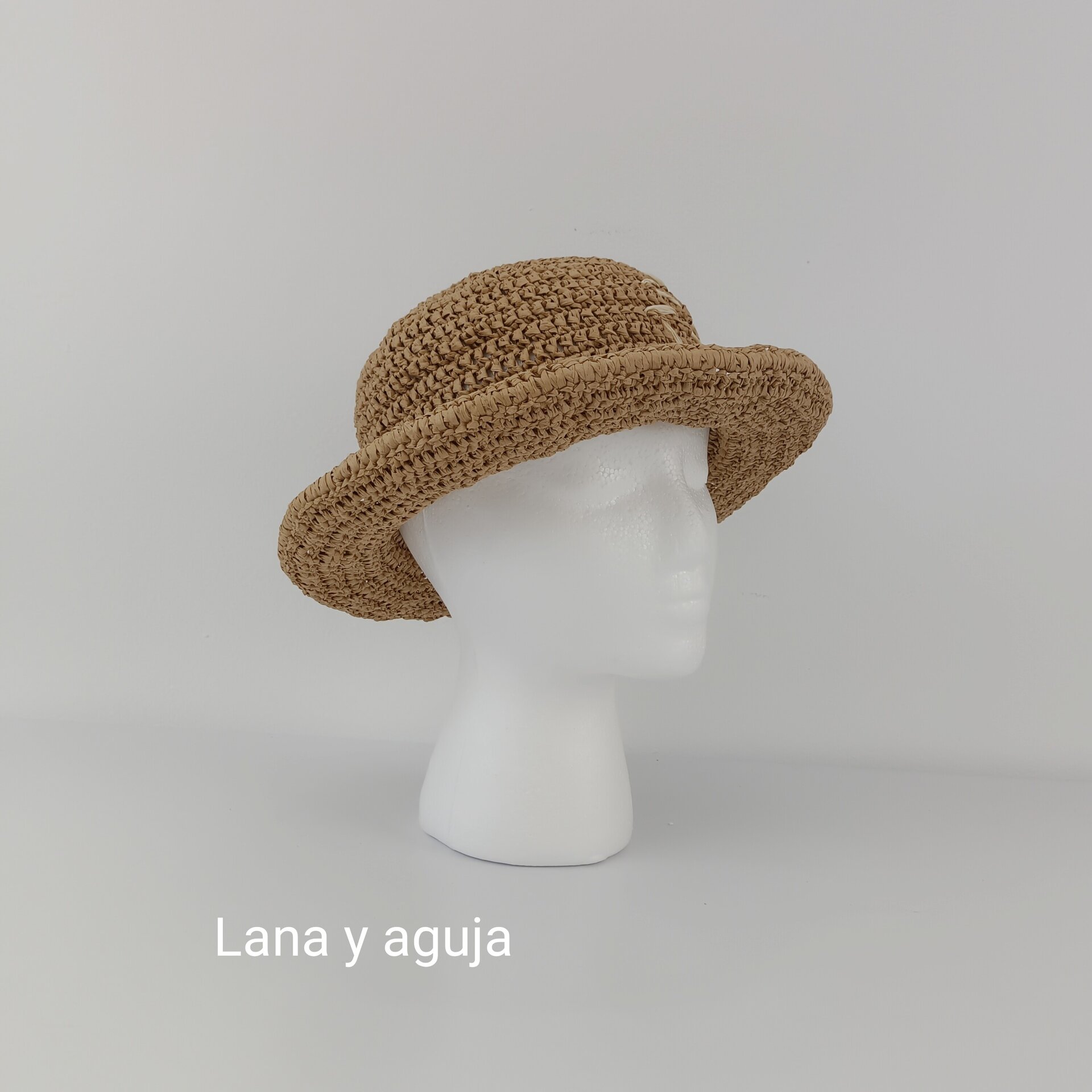 Sombrero de mujer para verano, pamela, sombrero de playa de rafia. - 3