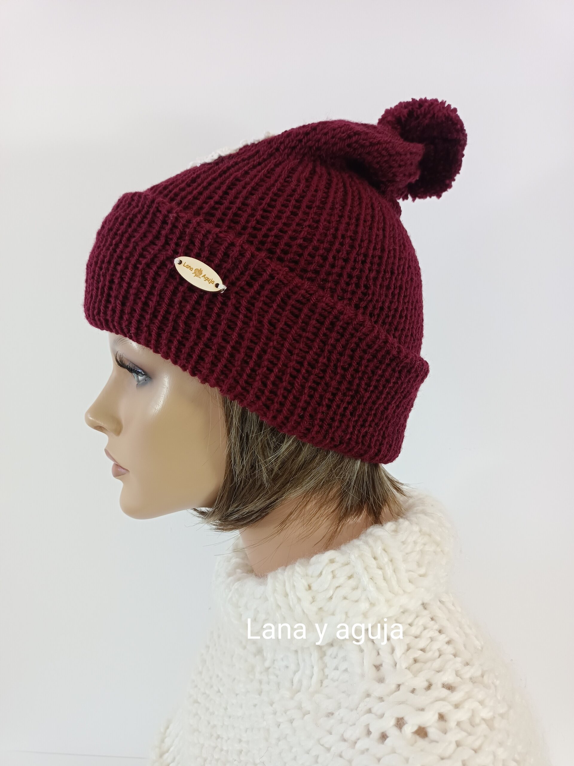 Gorro de lana largo, unisex, copo de nieve. VARIOS COLORES - 3