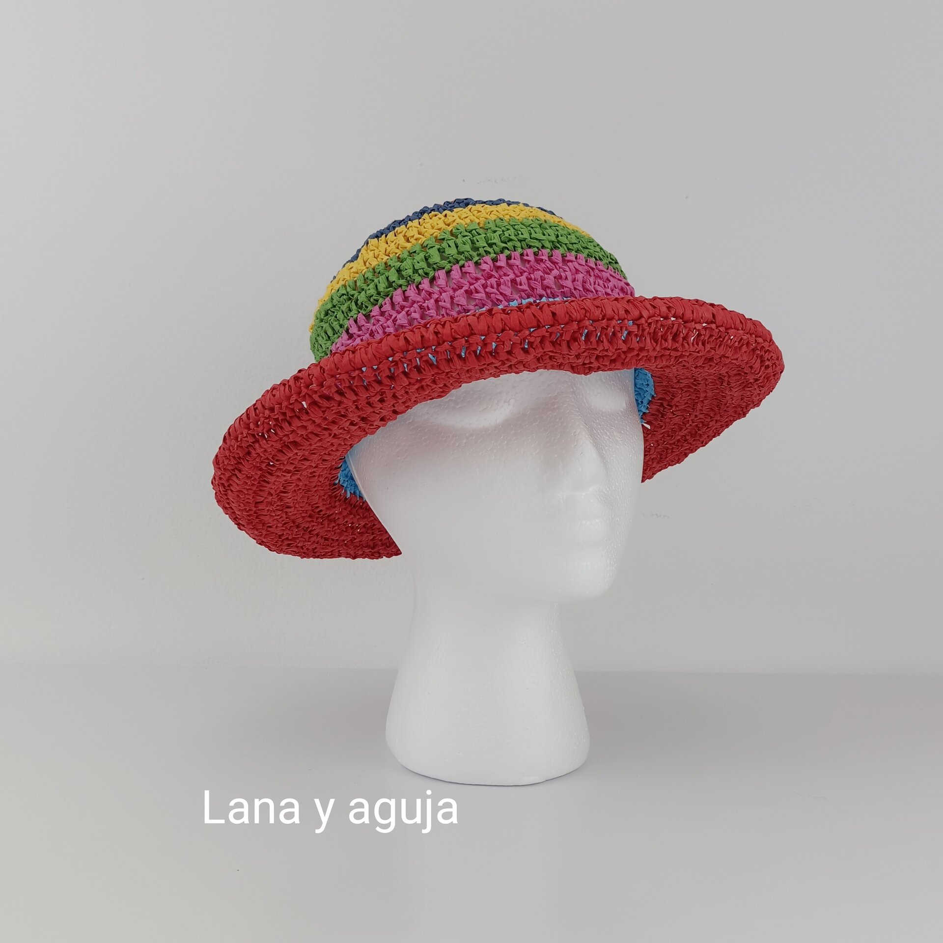 Sombrero de mujer para verano, pamela, sombrero de playa de rafia. - 6