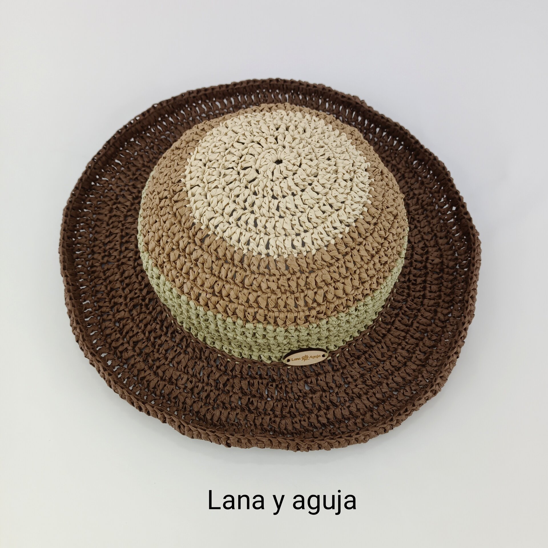 Sombrero de mujer para verano, pamela, sombrero de playa de rafia. - 5