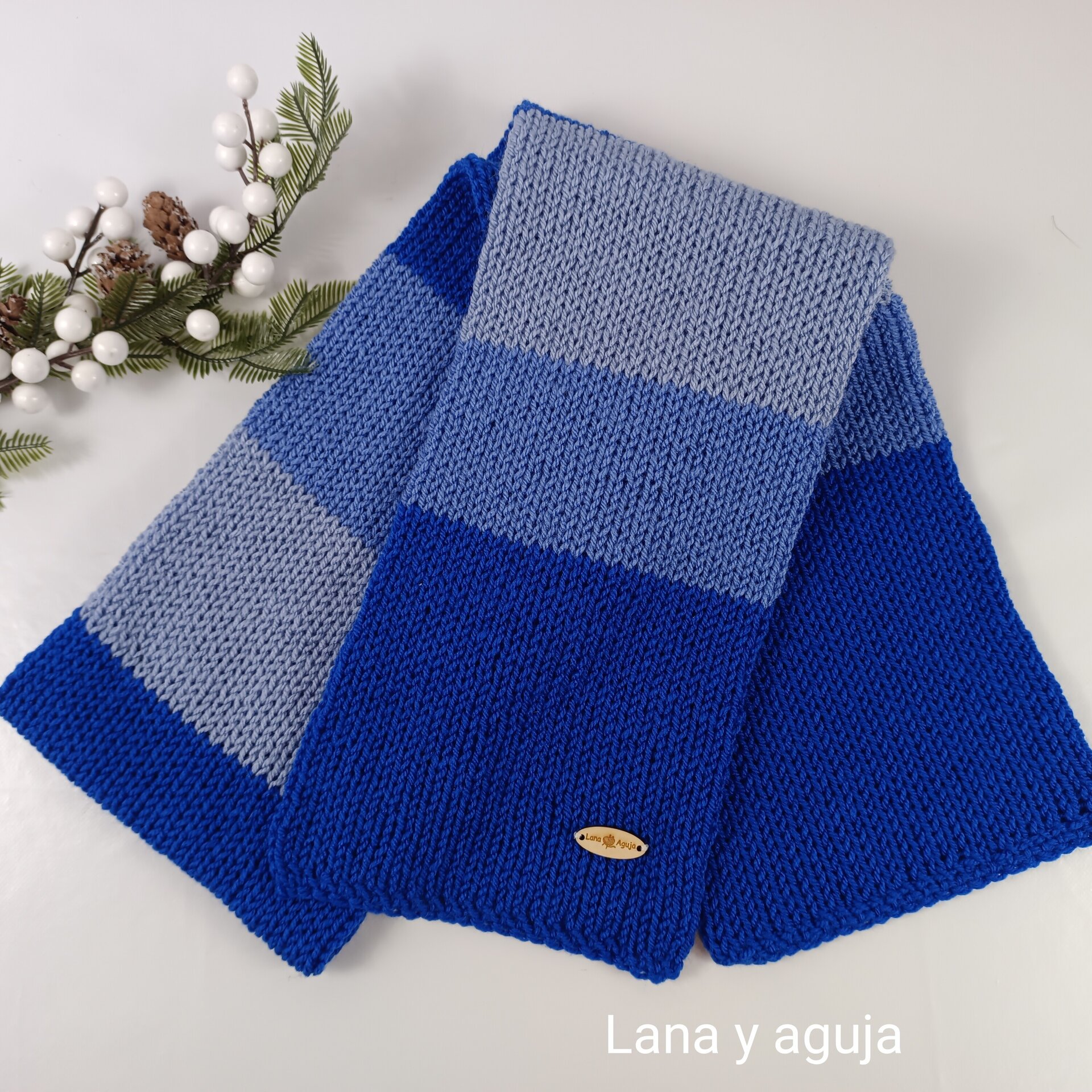 Bufanda de lana, tejido doble, suave. VARIOS COLORES - 2
