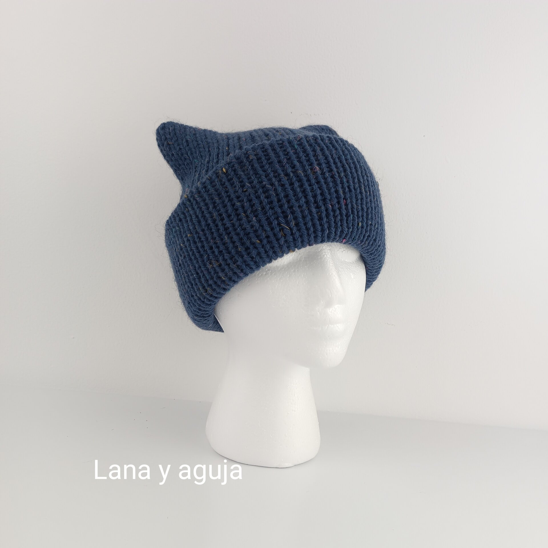 Gorro unisex, gorro tejido para invierno, gorro con orejas. VARIOS COLORES - 8