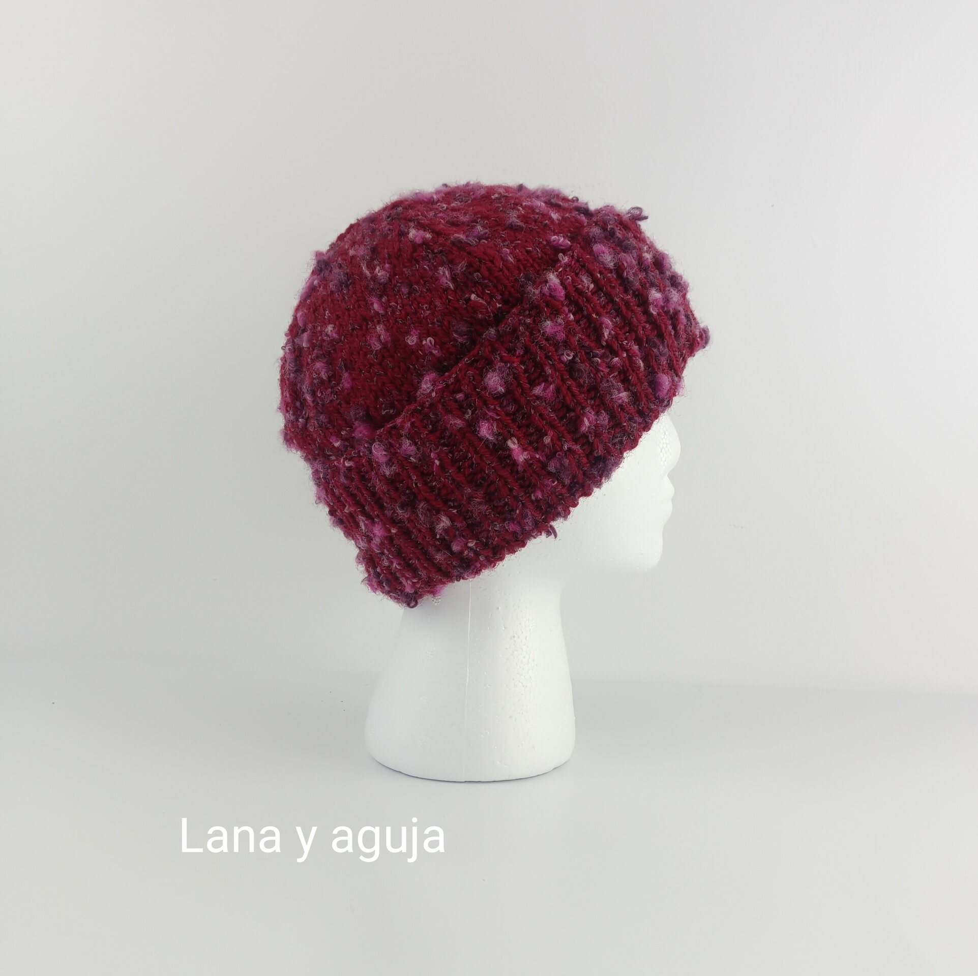 Gorro de lana tejido a mano, unisex, modelo nórdico. VARIOS COLORES - 3