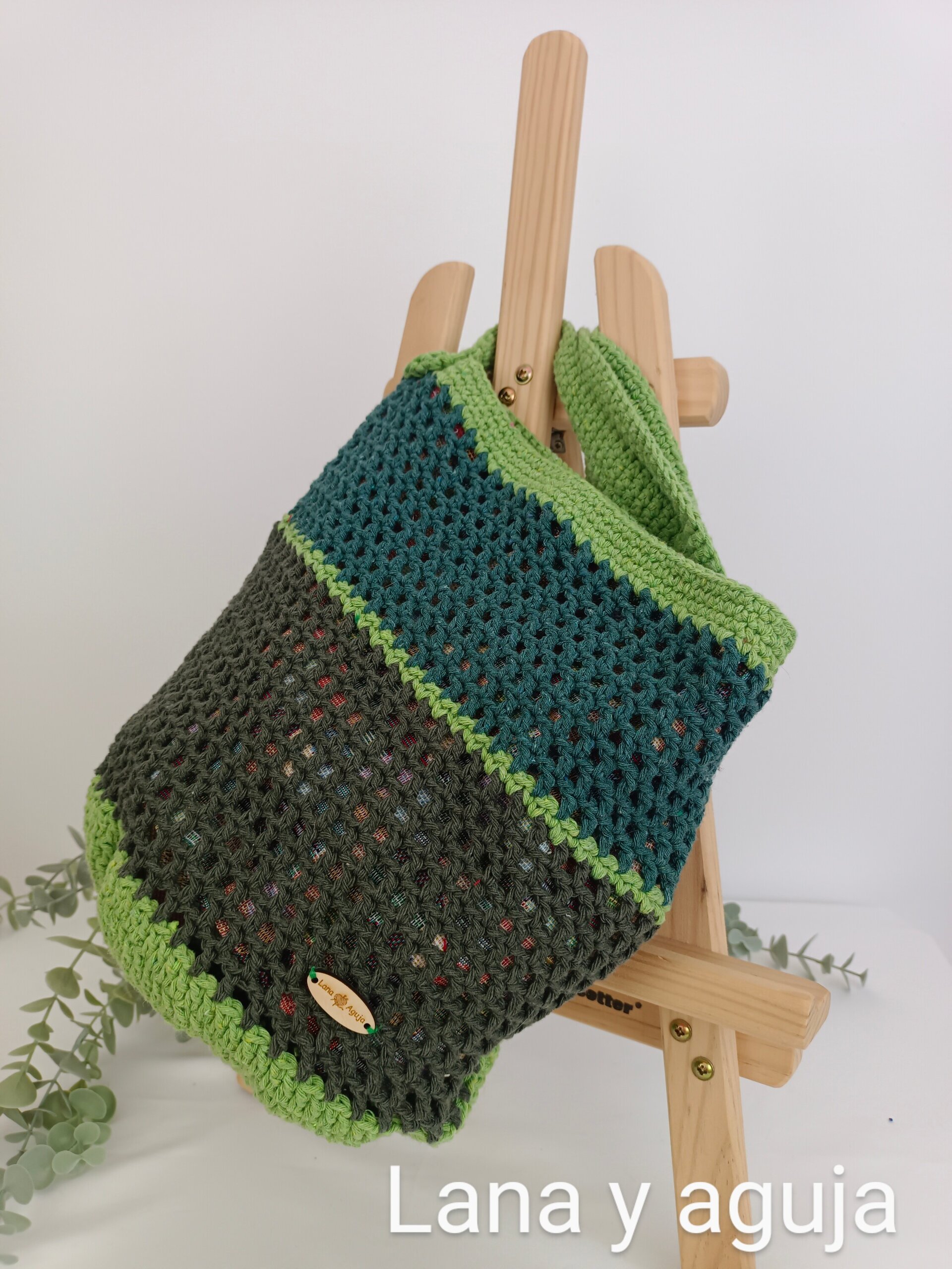 Bolso de crochet, bolso de hombro, tejido a mano, diseño original. - 2