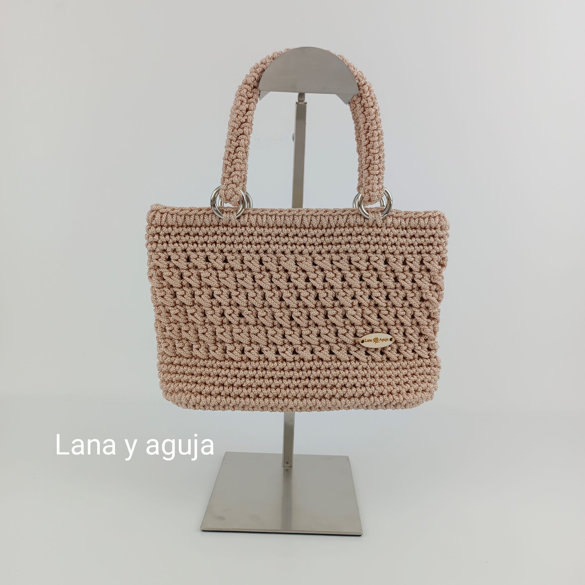 Bolso modelo Valentina, tejido a mano, Mini bolso. - 8