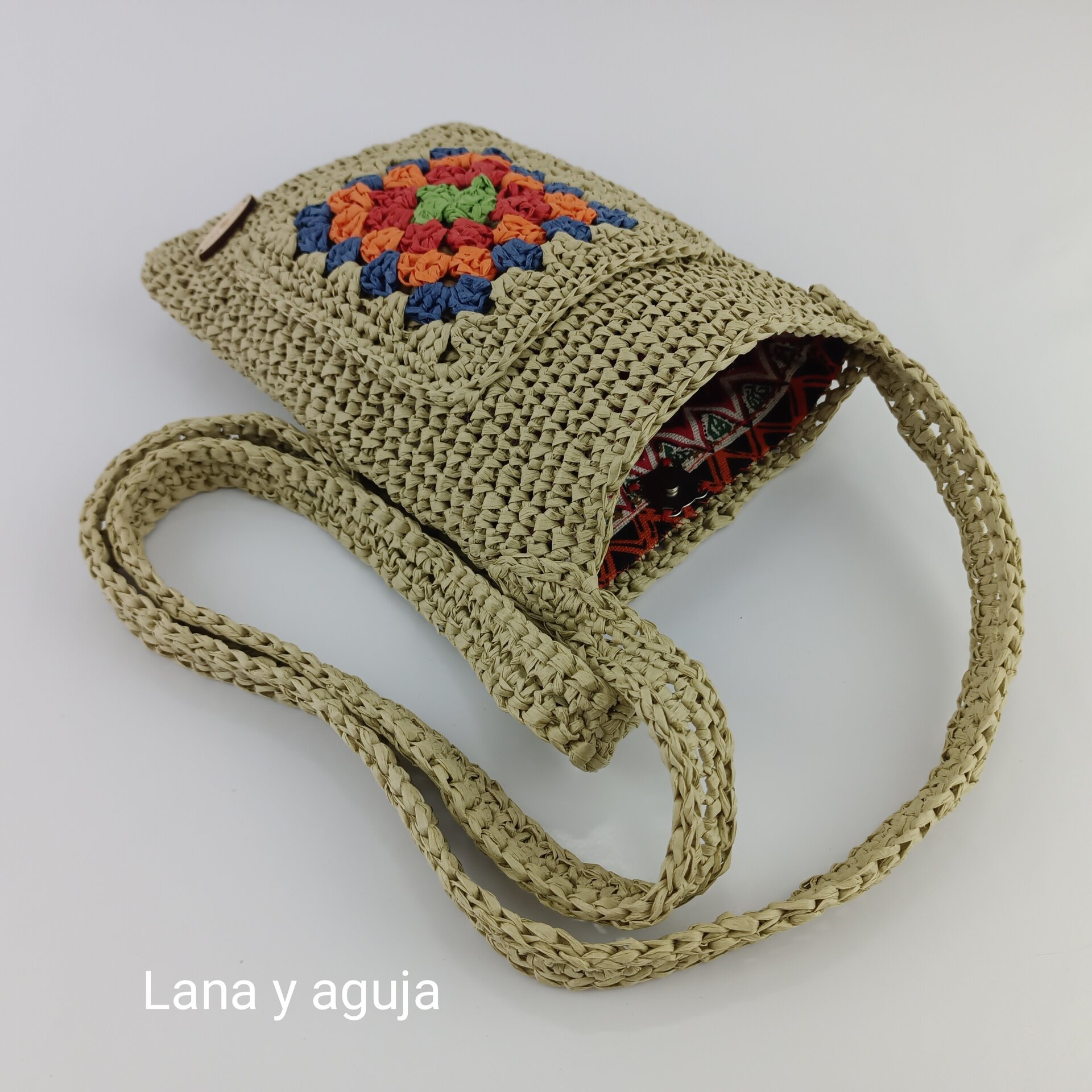 Bolso de crochet, bolso de hombro, tejido a mano, diseño original. - 3