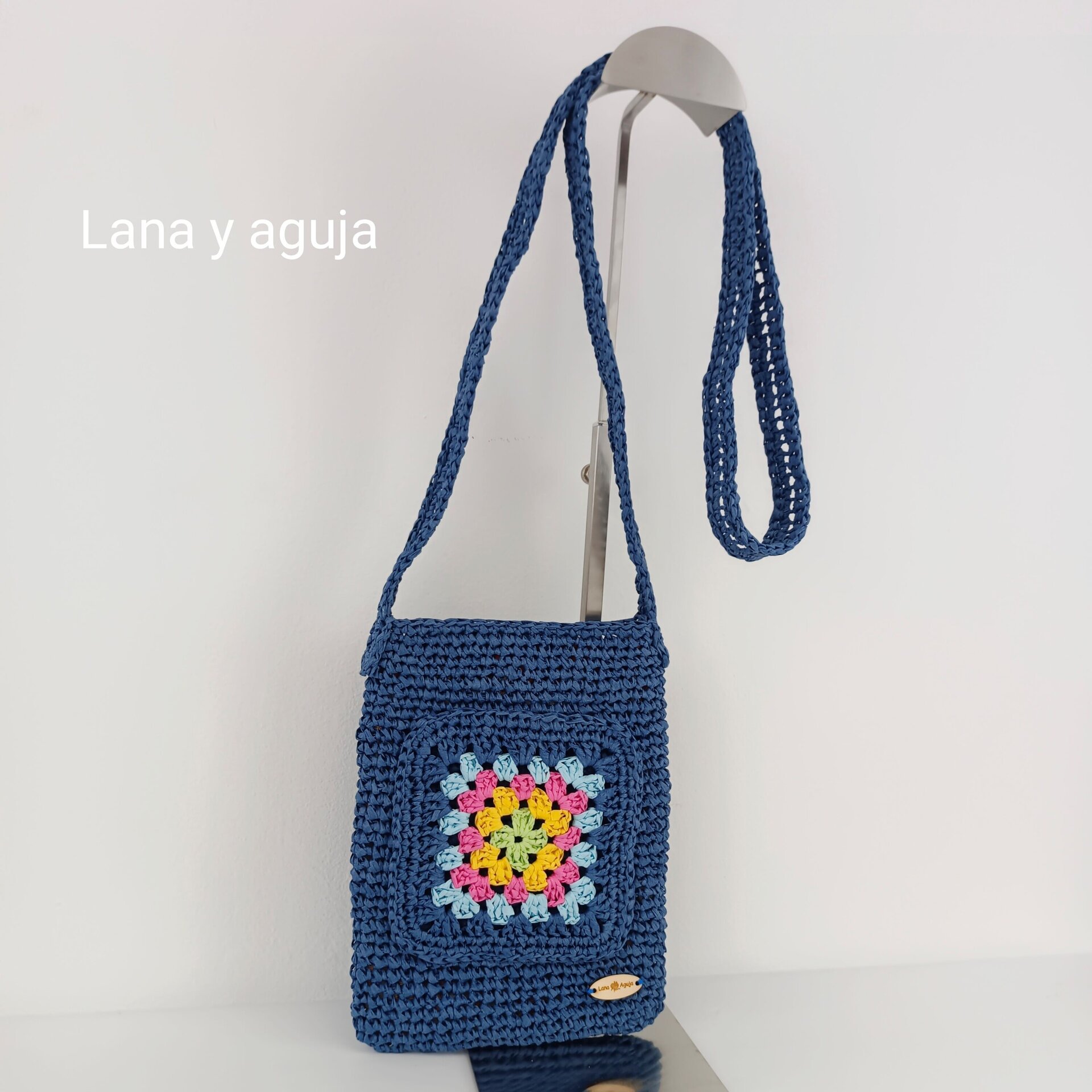 Bolso de crochet, Modelo Gaia, bolso de hombro. - 4