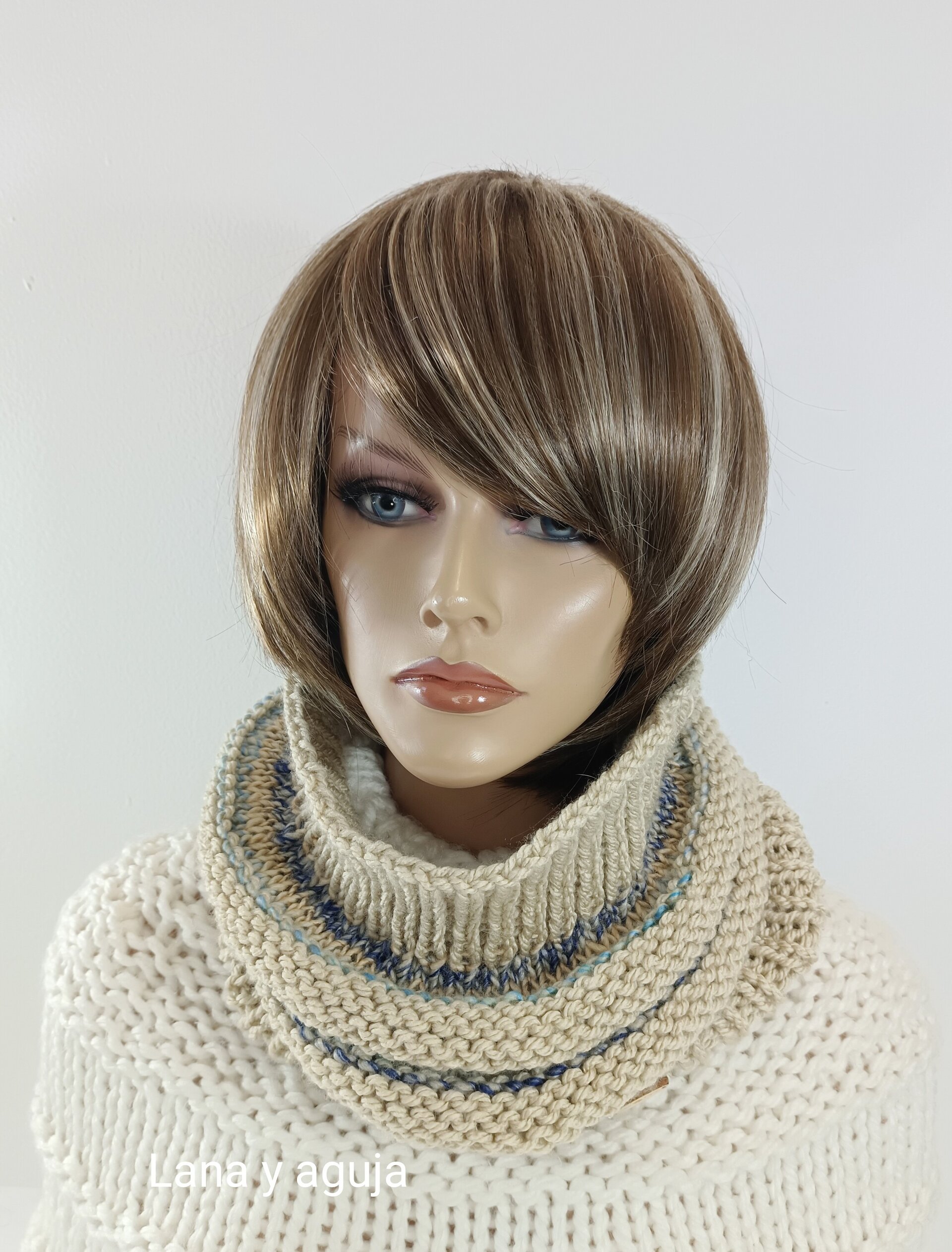 Cuello de lana tejido con dos agujas. Unisex - 4