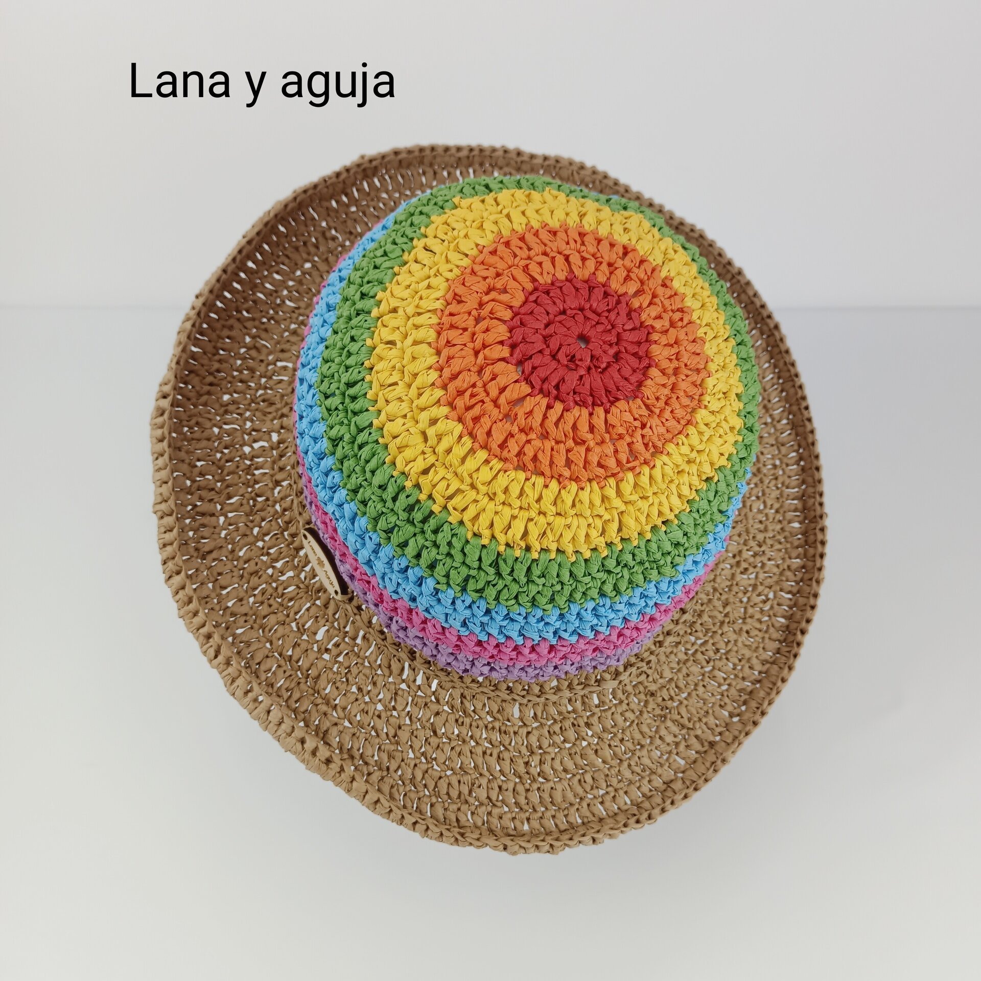 Sombrero de mujer para verano, pamela, sombrero de playa de rafia. - 5